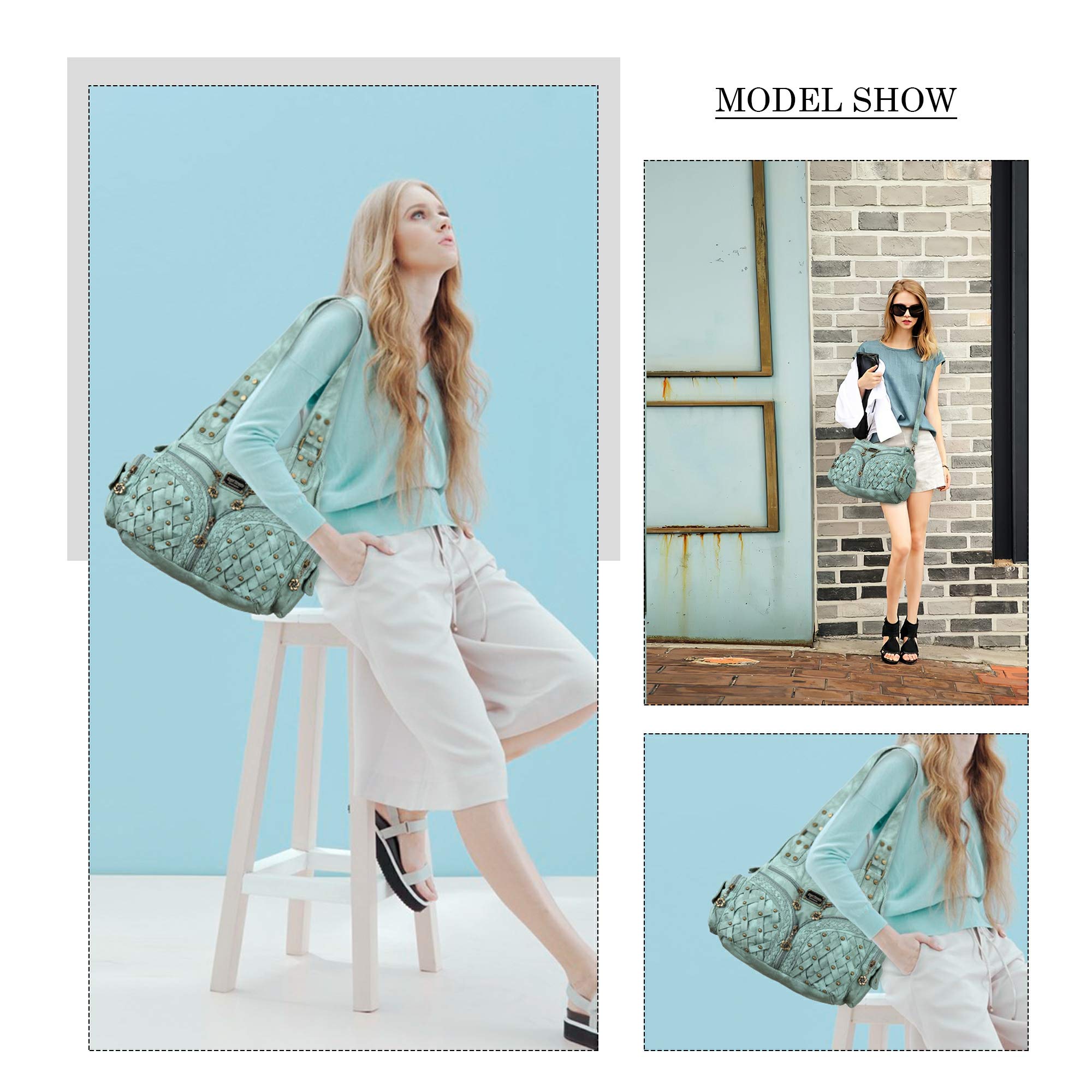 Angel Barcelo Women's Fashion Handbags - PU Leather Tote, Shoulder, Satchel & Hobo Bags for Work, Travel & Everyday Use