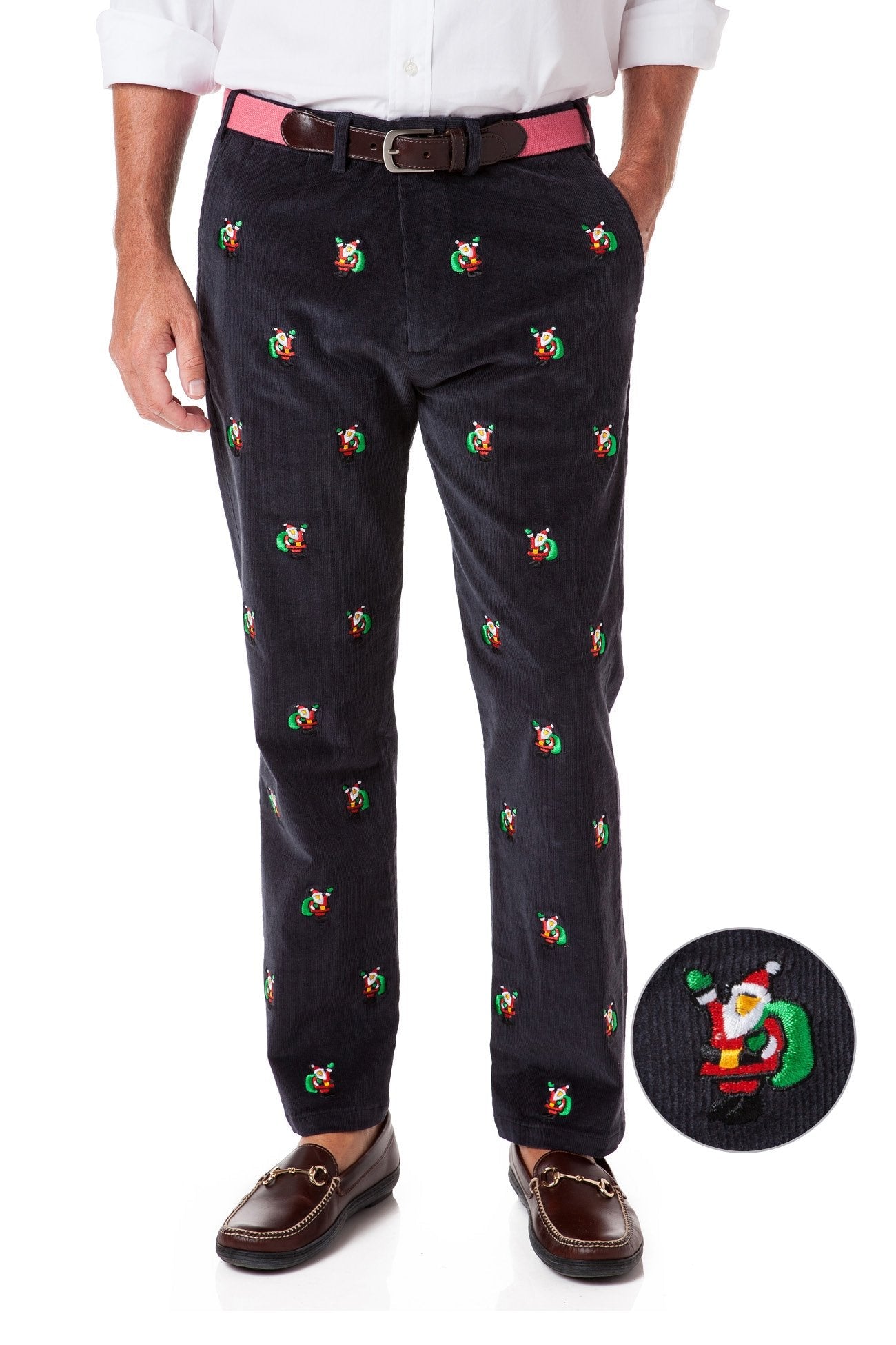 Beachcomber Corduroy Pants for Men - Nantucket Navy Blue Casual Trousers - Perfect for Winter, Christmas & Holiday Outfits