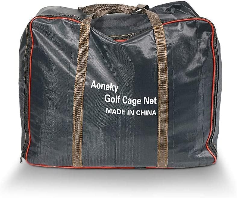 Aoneky 10x10x10ft Nylon Golf Practice Cage Net - Durable Backyard Training Equipment for Driving Range & Outdoor Sports