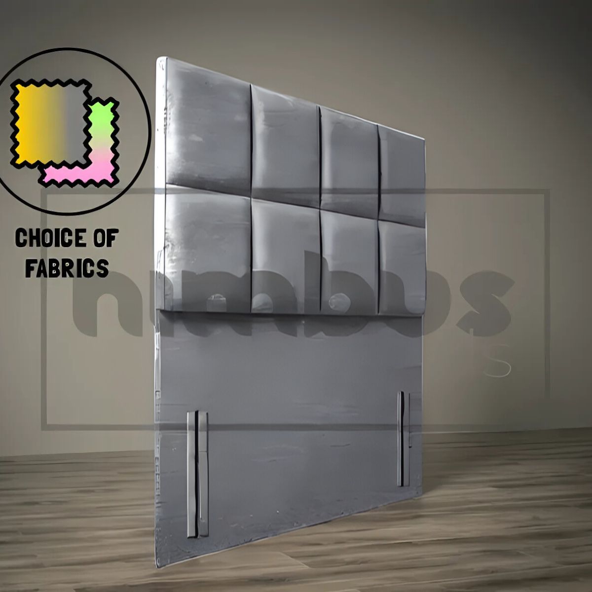 8 Square Floor Standing Headboard - Modern Upholstered Bed Frame Headboard for Bedroom Decor - Perfect for Master Bedroom, Guest Room & Apartment