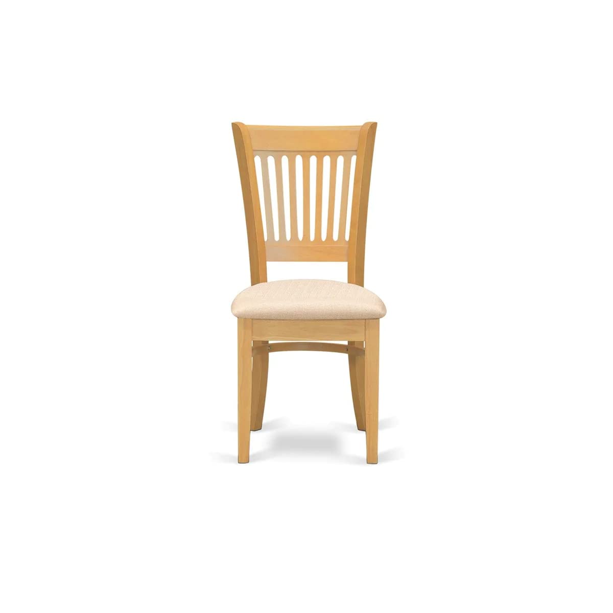 East West Furniture OXVA5-OAK-C 5-Piece Solid Oak Wood Dining Set with 36x36 Inch Square Table & 4 Linen Fabric Chairs - Perfect for Kitchen, Dining Room, Breakfast Nook & Small Space Entertaining