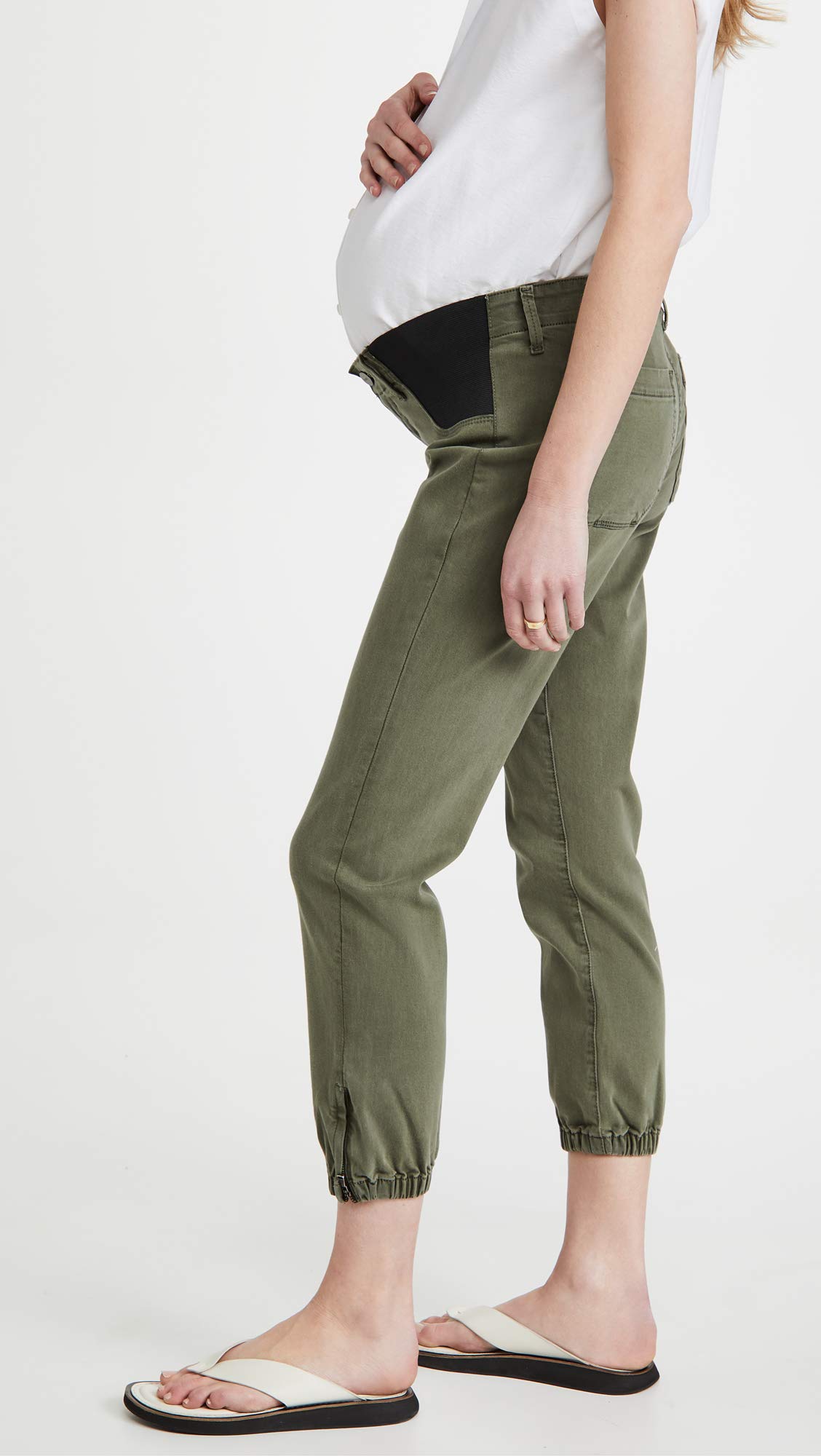 PAIGE Women's Mayslie Maternity Joggers - Stretchy Pregnancy Pants with Pockets for Comfortable Workout & Lounge Wear