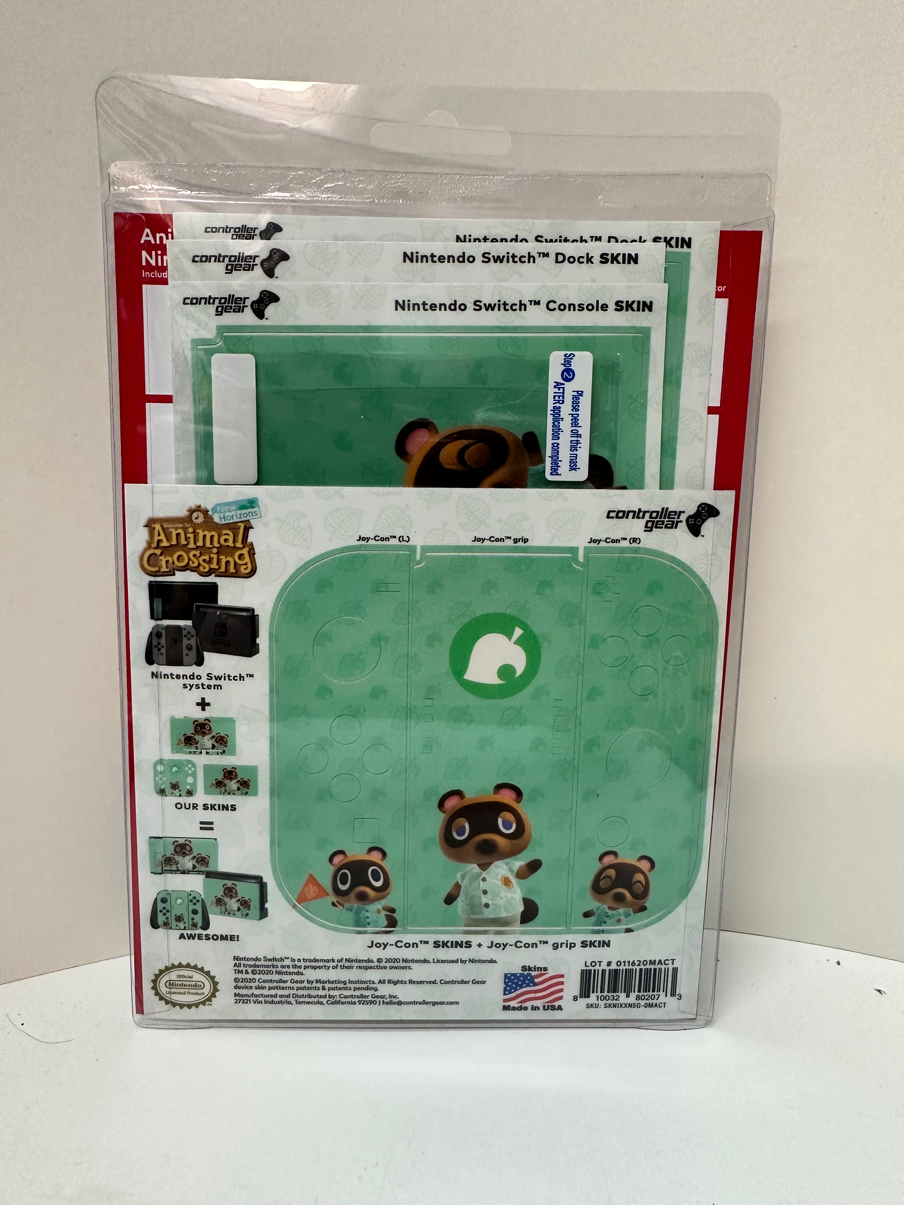 Animal Crossing Tom Nook Nintendo Switch Skin & Screen Protector Set - Decorative Gaming Accessories for Switch Console Protection & Personalization