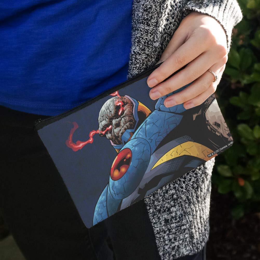 Superman vs Darkseid Themed Makeup Bag - Waterproof Cosmetic Organizer Pouch for Travel & Daily Use - DC Comics Superhero Accessories for Fans & Collectors