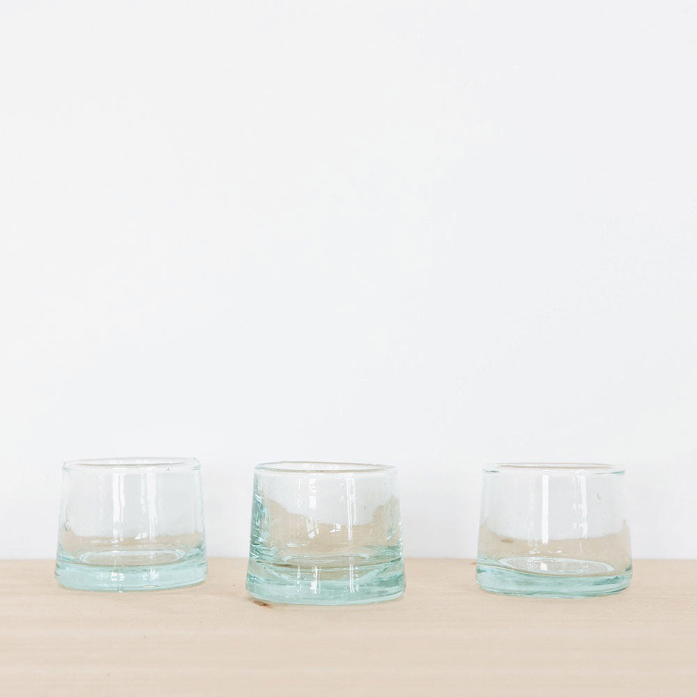 Eco-Friendly Recycled Glass Candle Holders - Set of 2 for Home Decor, Wedding Centerpieces & Romantic Dinner Ambiance