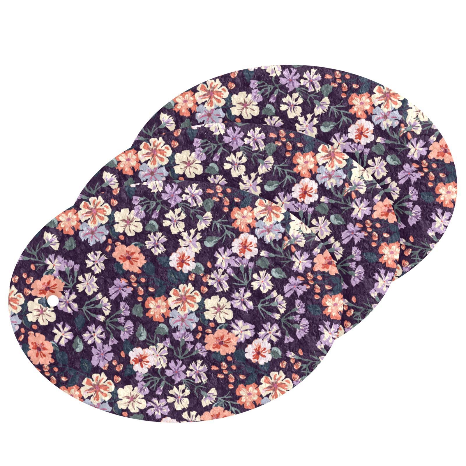 Kcldeci 3 Pack Flower Design Dish Scrub Sponges - Durable Kitchen Cleaning Pads for Dishes, Pots & Pans - Non-Scratch Scrubbers with Daisy & Poppy Patterns - Perfect for Daily Dishwashing, Sink Cleaning & Household Chores
