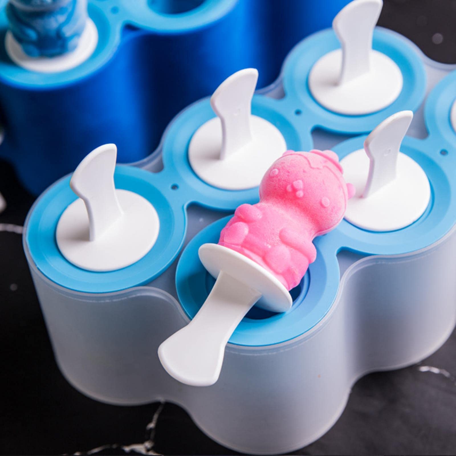Premium Food-Grade Silicone Ice Cream Molds - Fun Ugly Fish Popsicle Makers for DIY Homemade Treats (Random Colors) | Perfect for Kids' Parties, Summer Snacks & Creative Desserts