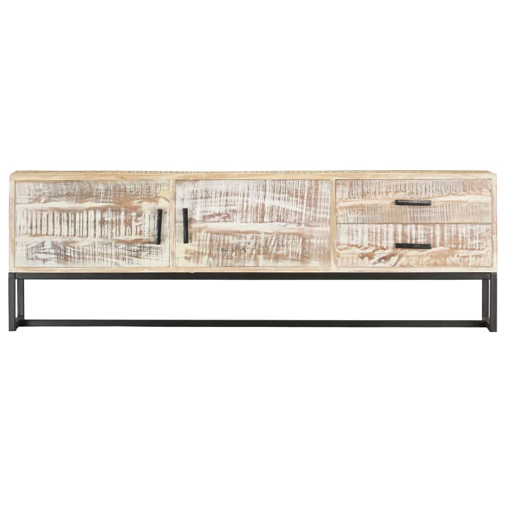 Rustic Acacia Wood TV Stand with Storage - 55.1