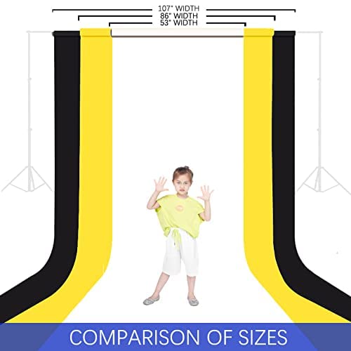 Ultra Black Seamless Photography Backdrop Paper Roll - 53”x16' Professional Photo Background for Studio, Portrait, Product & YouTube Videos