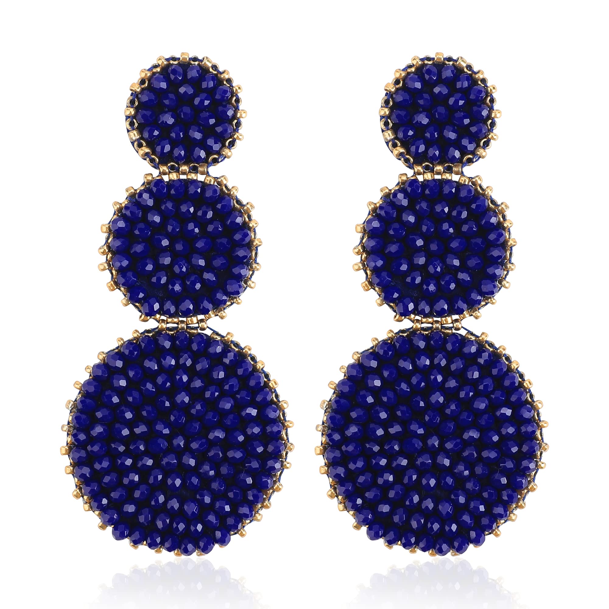 Gelvtic Boho Dangle Stud Earrings for Women - Beaded Drop Earrings for Teen Girls, Statement Jewelry for Wedding, Prom, Party | Perfect for Date Night, Bridal Shower & Special Occasions