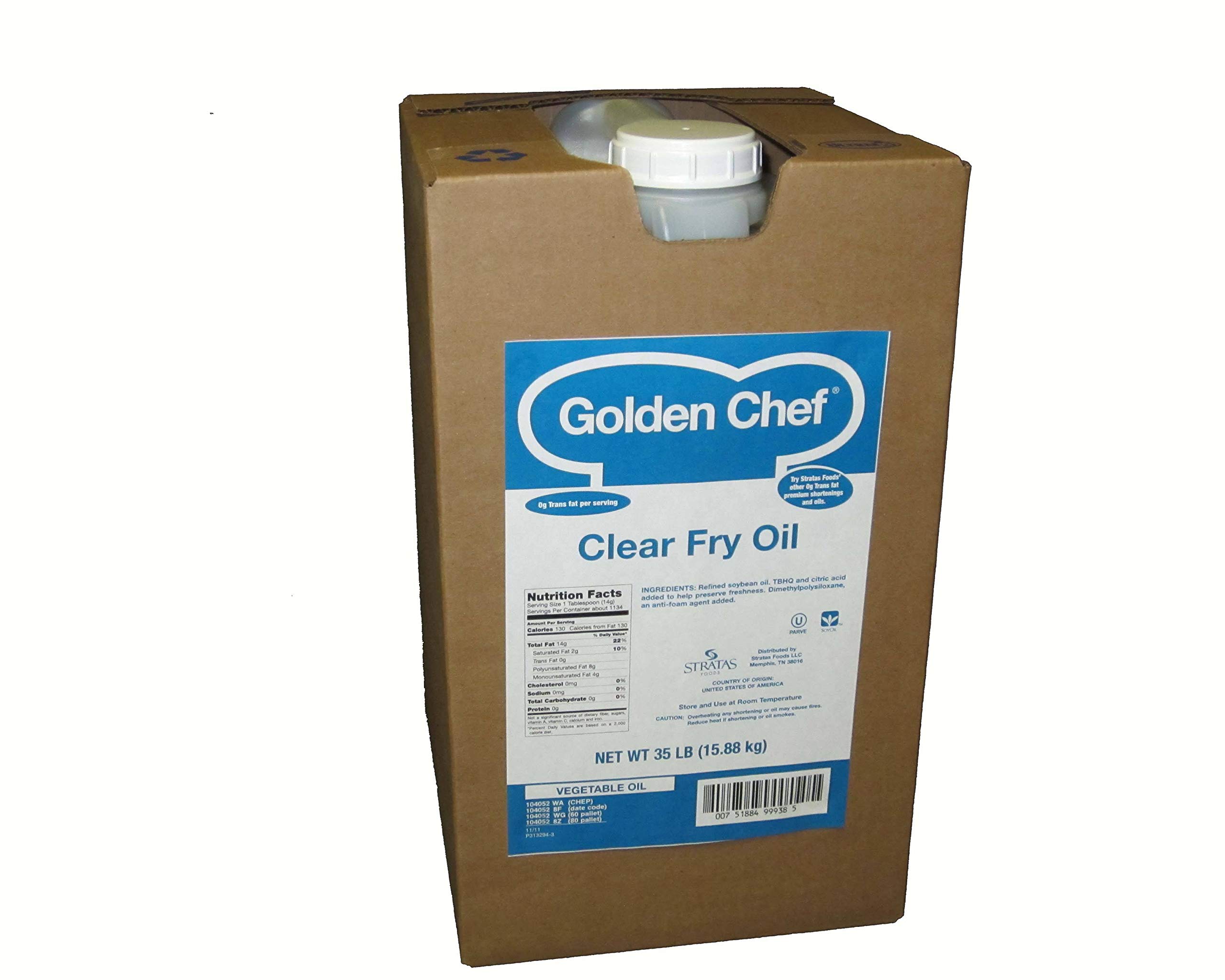 Stratas Foods Clear Liquid Salad & Soy Shortening Oil - 35 Pound Bulk Fry Oil for Cooking, Baking & Frying - Perfect for Restaurants, Catering & Home Kitchens