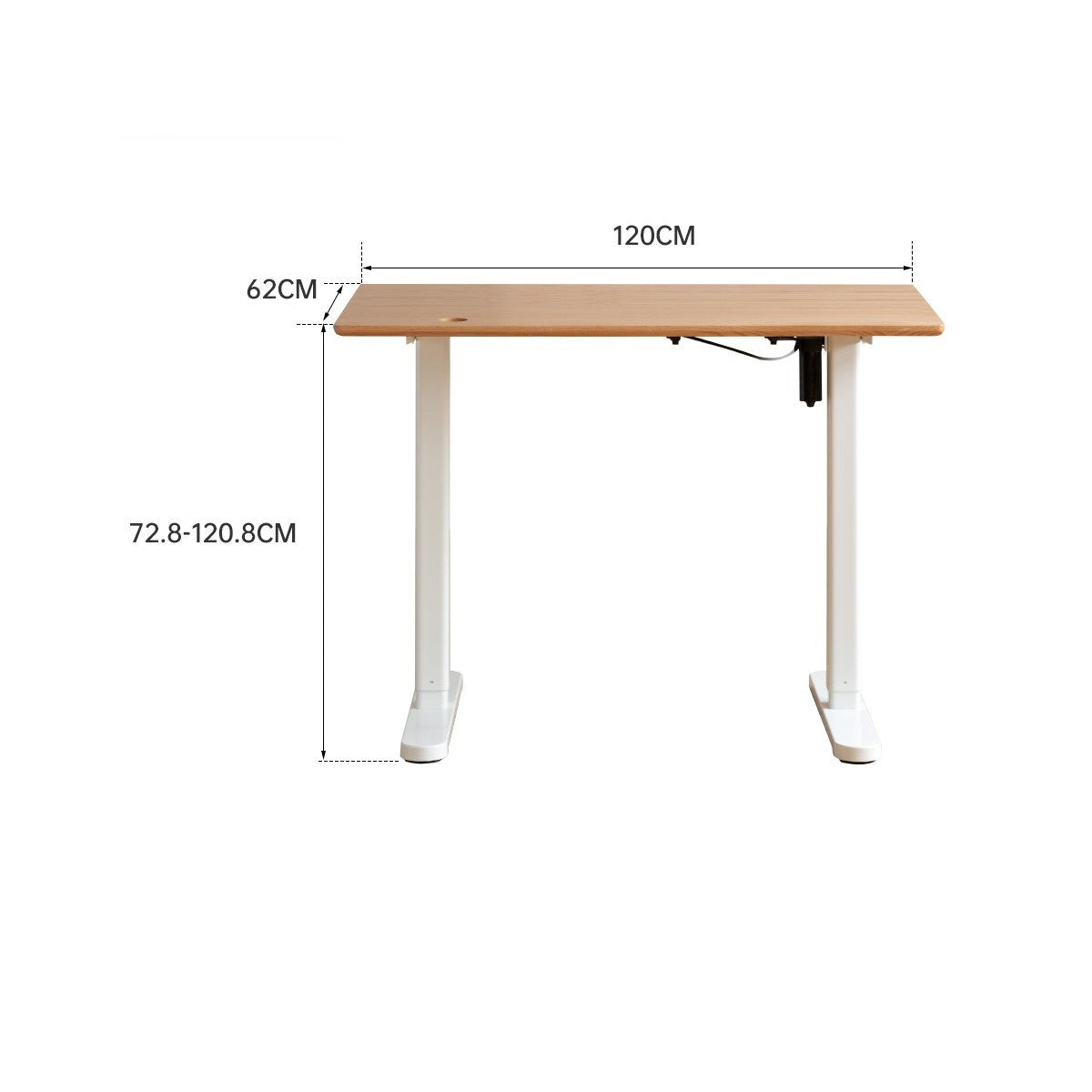 Premium Oak Solid Wood Smart Electric Height Adjustable Standing Desk - Ergonomic Home & Office Workspace Solution for Productivity & Comfort