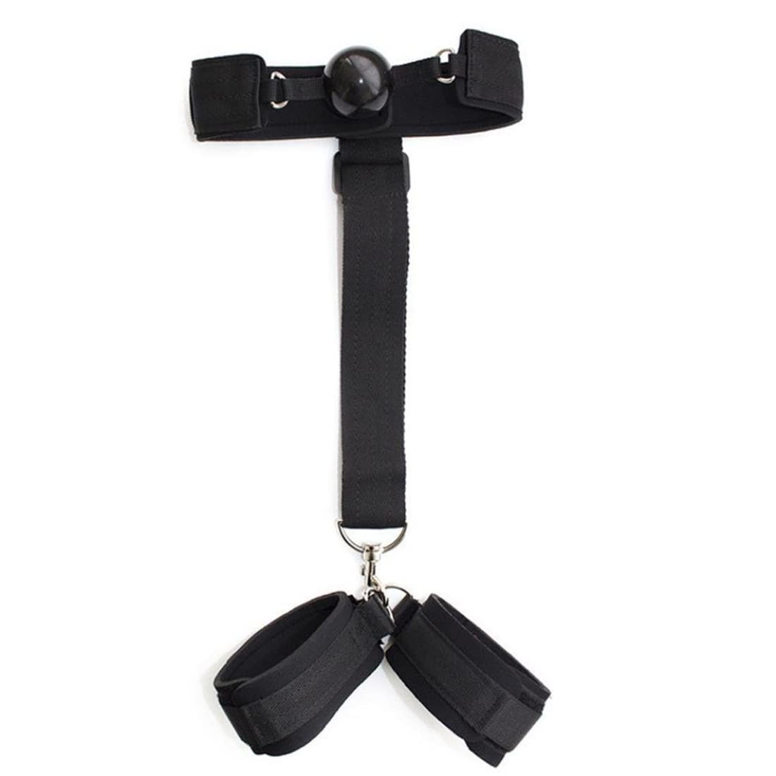 BDSM Restraints Set - Adjustable Handcuffs & Collar for Couples Play