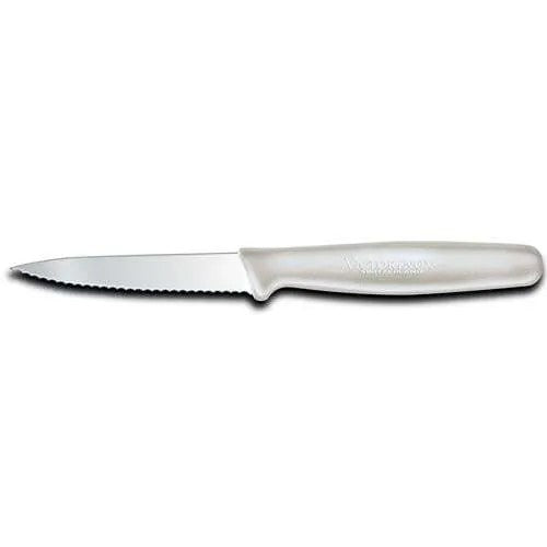 Victorinox Serrated Paring Knife - 3.25 Inch Sharp Blade for Precision Cutting - Perfect for Peeling, Slicing Fruits & Vegetables in Kitchen & Camping
