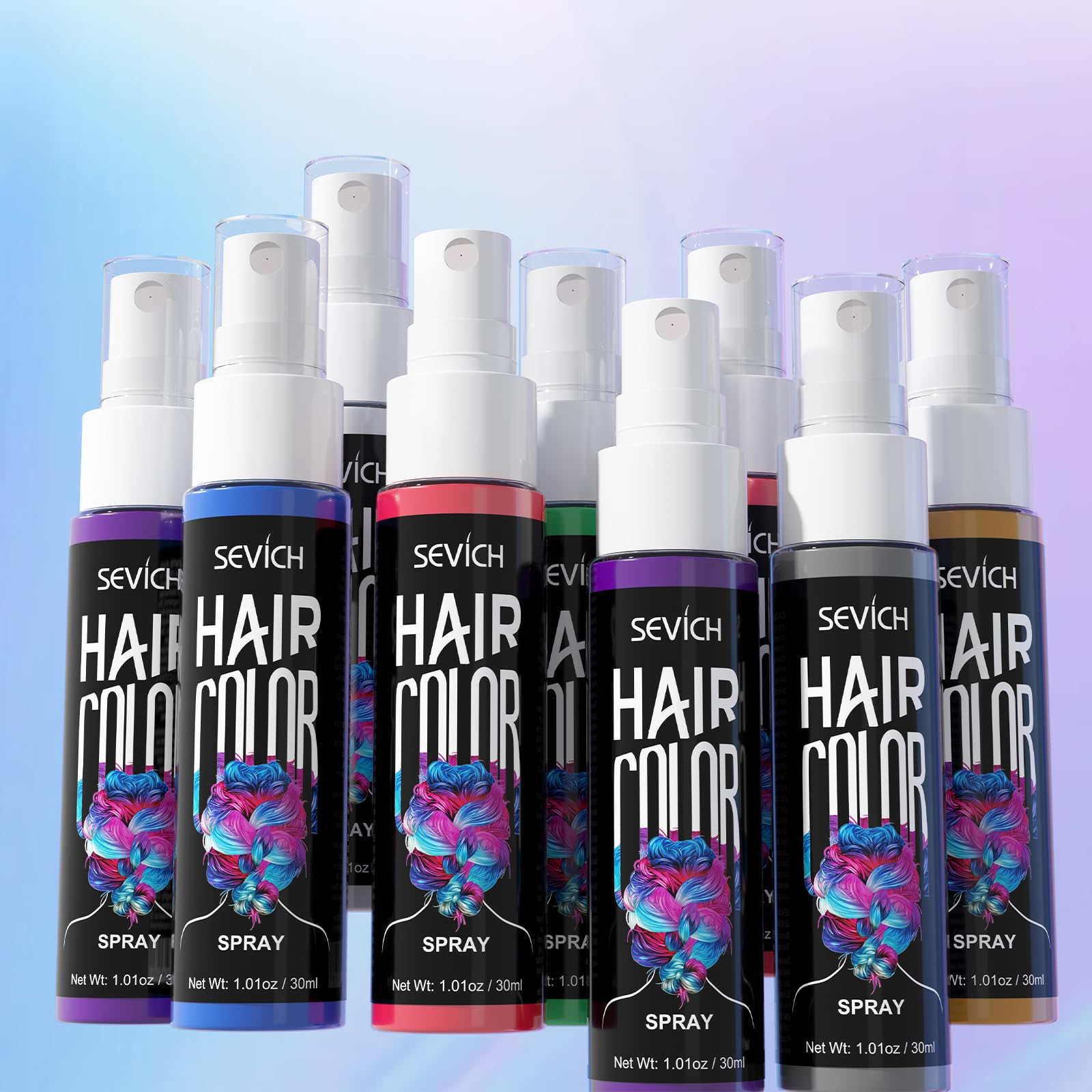 SEVICH Temporary Hair Color Spray with Glitter - Washable Blue Hair Dye for Instant Highlights | Perfect for Parties, Cosplay, Halloween & DIY Hair Styling
