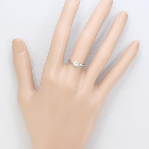 10K White Gold Ring with Pink Zirconia & 0.02ct Diamond - Elegant Women's Jewelry for Engagement, Wedding & Anniversary Gifts