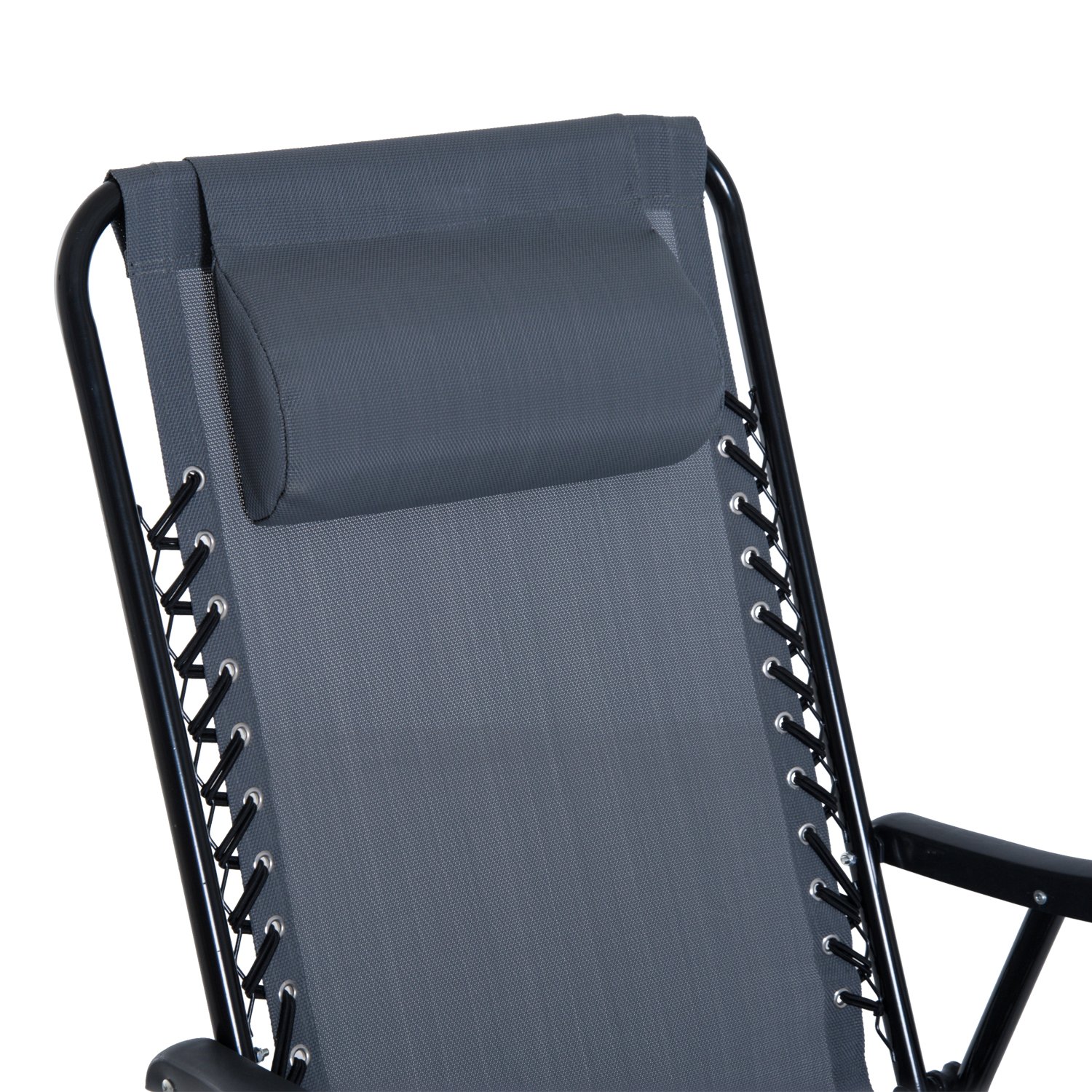 Outsunny 3-Piece Outdoor Rocking Bistro Set - Grey Patio Furniture with Folding Chairs & Glass Coffee Table for Garden, Deck, Backyard | Perfect for Relaxing, Entertaining & Outdoor Dining