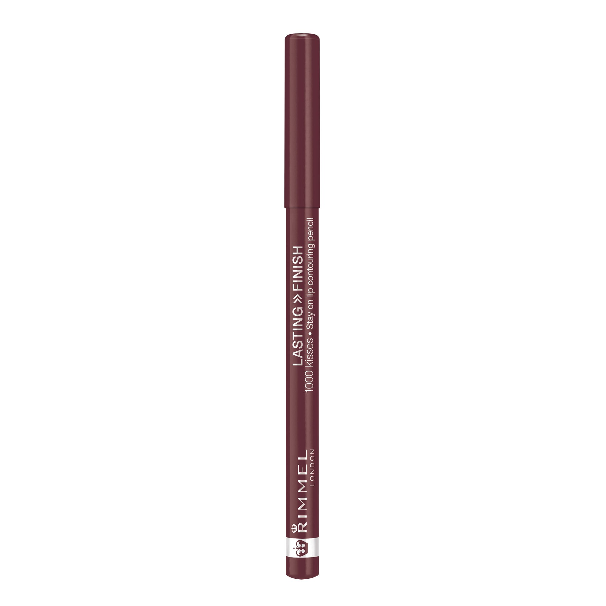 Rimmel 1000 Kisses Lip Liner - Long Lasting Matte Lip Pencil in Wine (0.04 oz) for Precise Definition & All-Day Wear | Perfect for Parties, Date Nights & Professional Makeup Looks