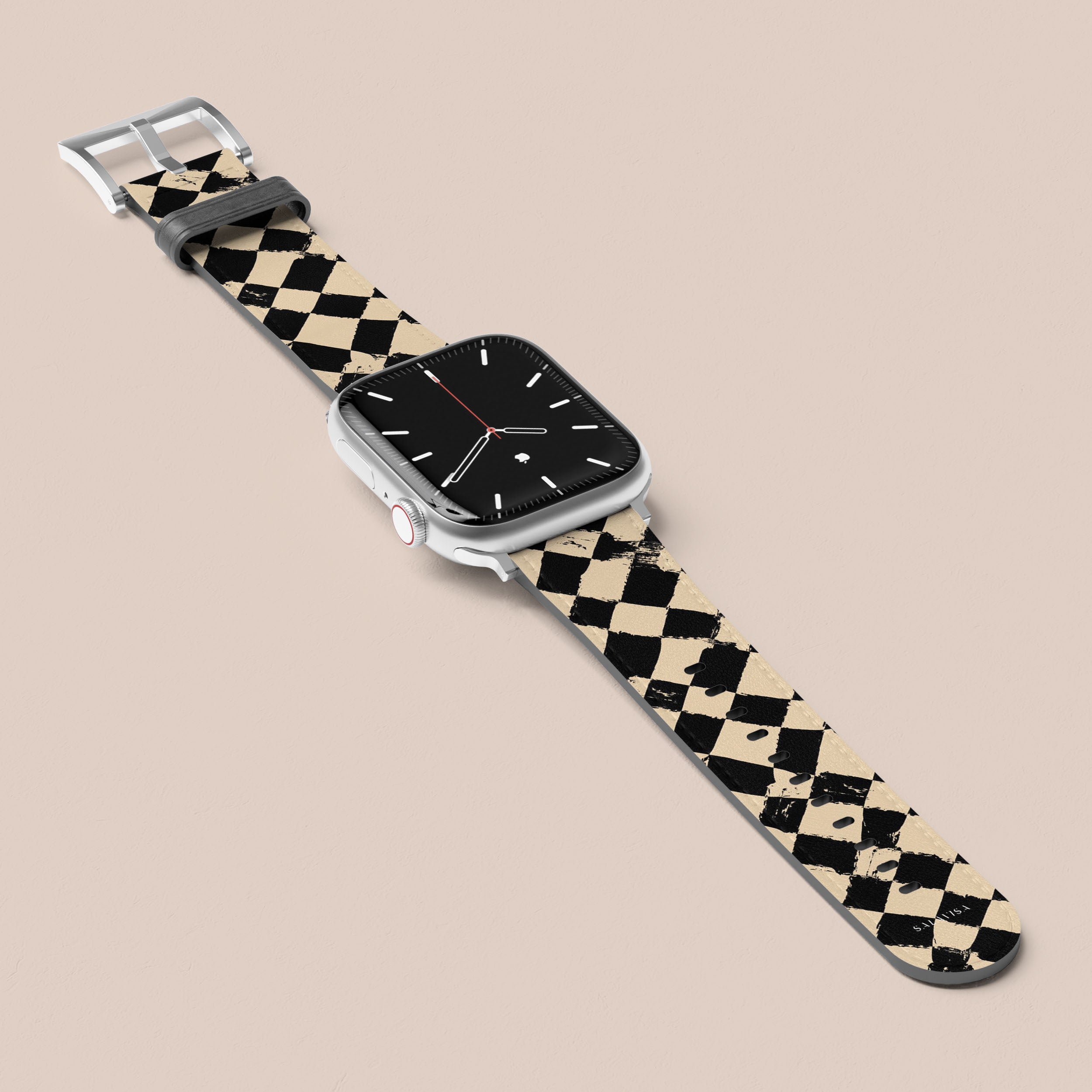 Premium Chess Cross Pattern Apple Watch Band - Stylish & Durable Replacement Strap for Apple Watch Series 1-9 - Perfect for Gamers, Chess Enthusiasts & Fashionable Tech Accessories