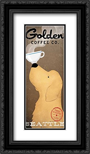Fowler, Ryan 11x18 Black Ornate Framed Double Matted Museum Art Print - Golden Coffee Co. Vintage Wall Decor for Living Room, Cafe & Office