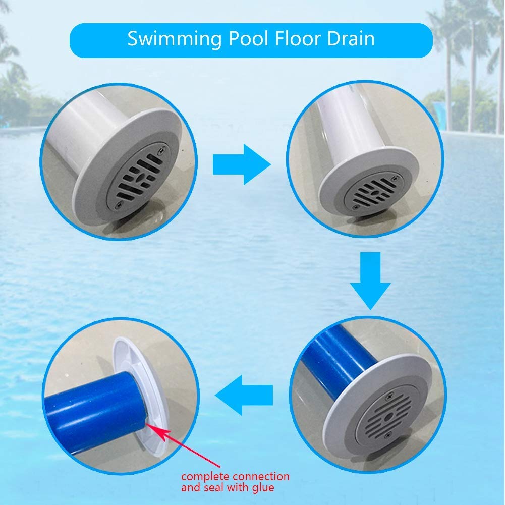 Adjustable PVC Swimming Pool Drain Plug - External Water Supply Fitting for Pool Maintenance & Accessory Replacement | Perfect for In-Ground & Above Ground Pools