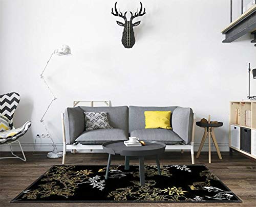 Non-Slip Thickened Area Rug Pad - Japanese Chinese Ink Painting Design, Seamless Floor Mat for Living Room, Entryway, Indoor & Outdoor Use - Perfect for Home Decor, Yoga, and Pet Play Areas