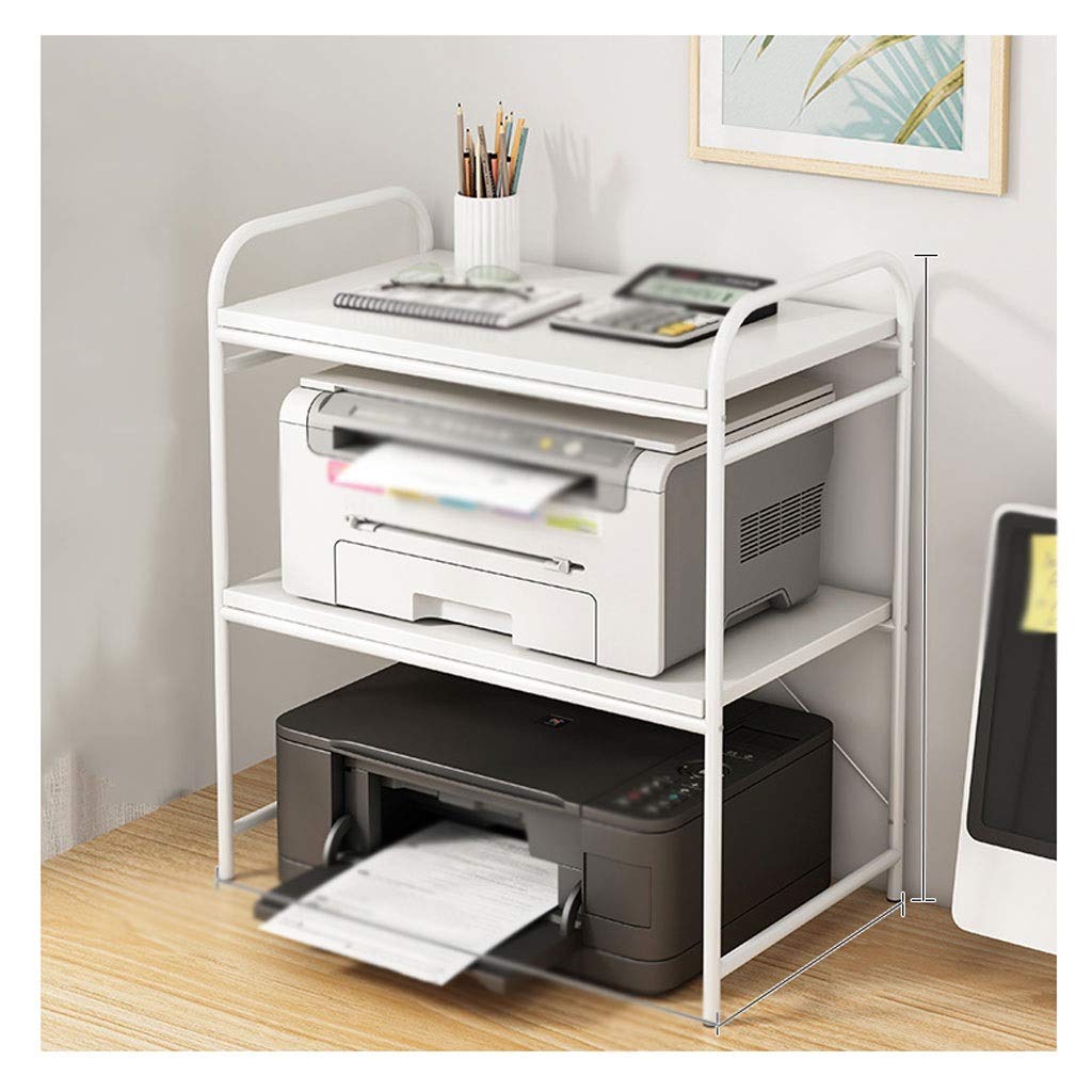 Vintage 3-Tier Metal Printer Stand with Multi-Function Storage - Sturdy Desktop Organizer for Home Office, Fax Machine & Scanner Bracket - Perfect Under Desk Space Saver for Bedroom or Workspace