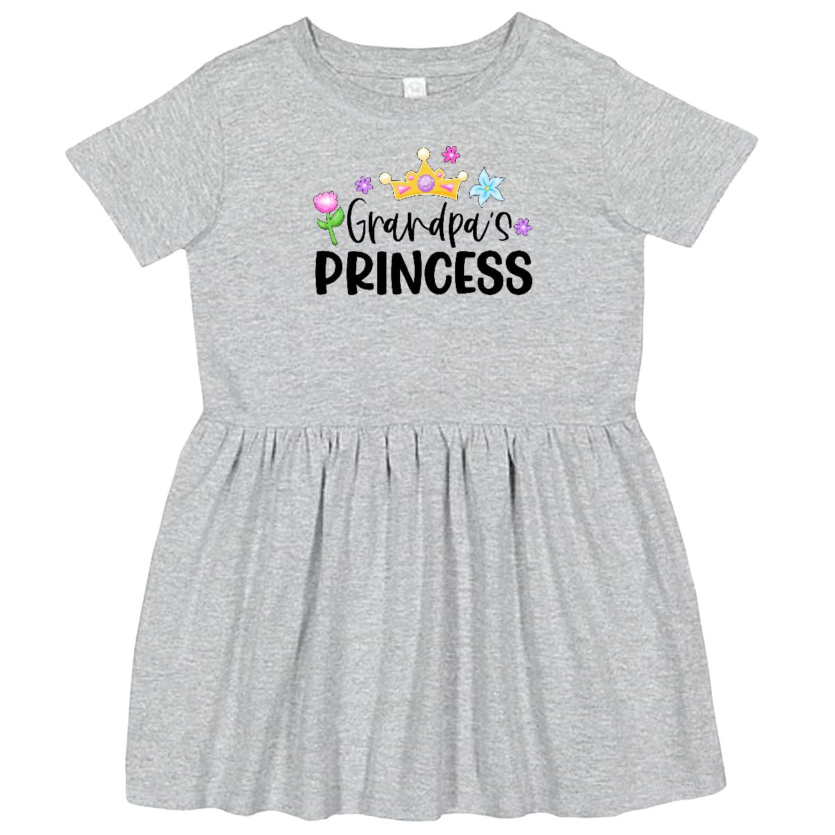 Princess Crown & Flowers Toddler Dress - Perfect for Parties & Photos