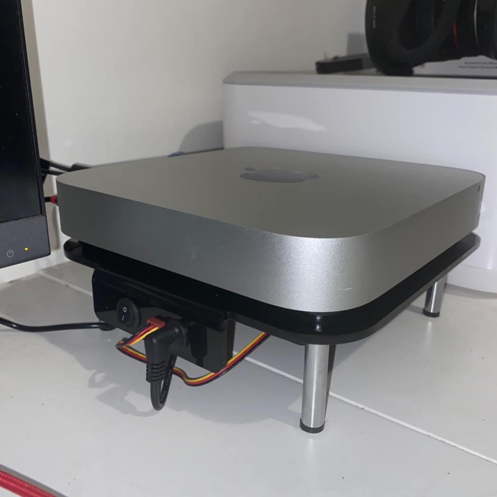 Mac Mini Cooling Fan - High-Speed Dual-Layer Acrylic Chassis with 12cm Silent Fan for Enhanced Overclocking | Perfect for Gaming, Video Editing & Workstation Cooling