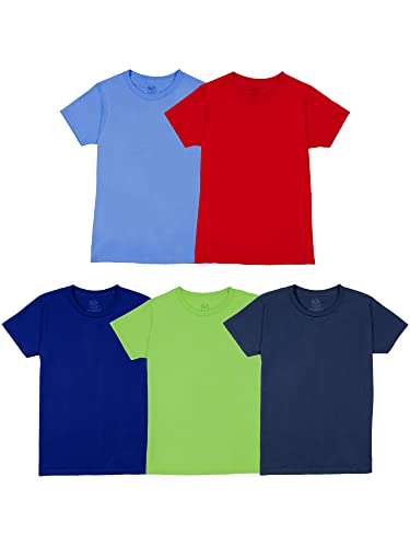 T Shirt - Boys - 5 Pack - Blue/Green/Red