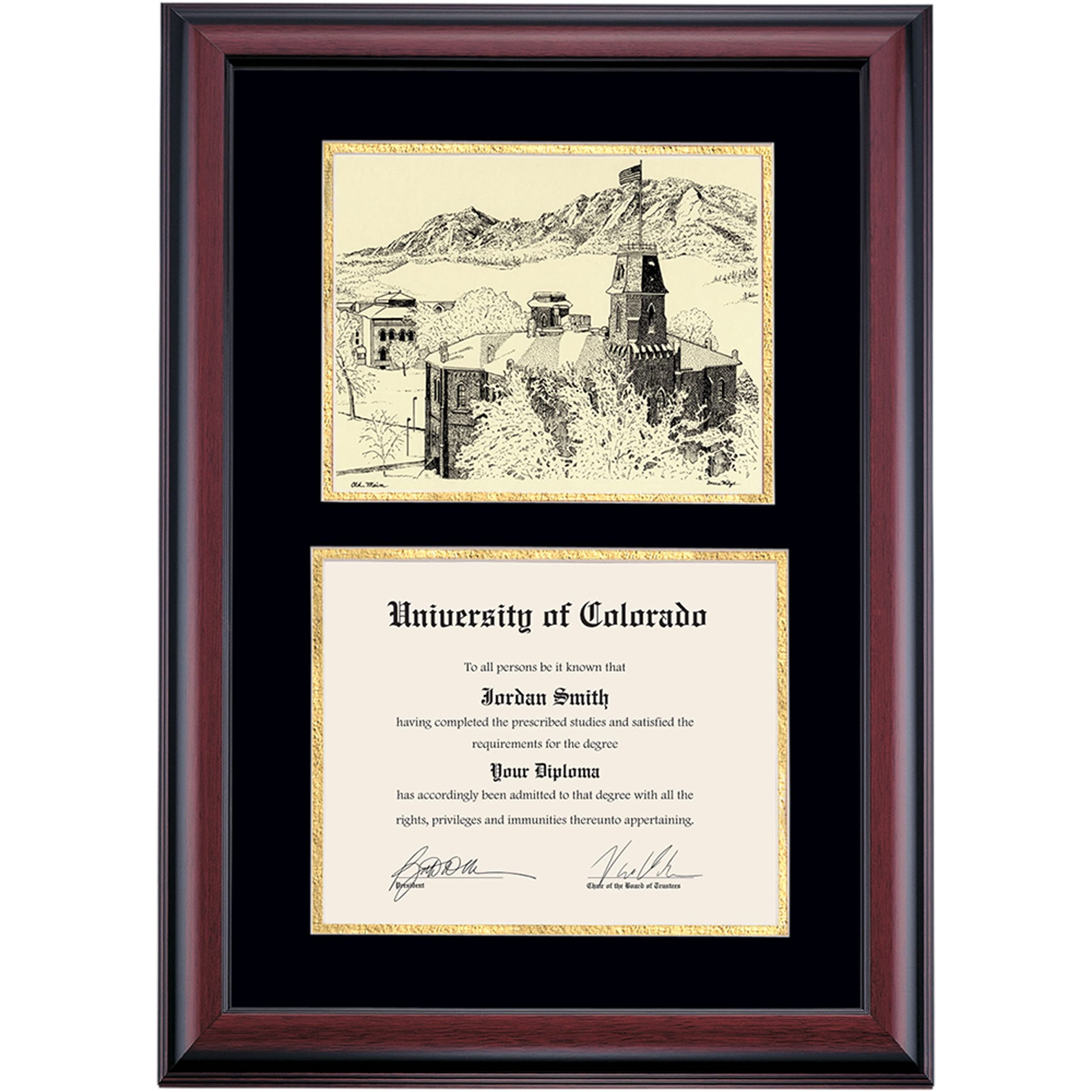 University of Colorado CU Boulder Buffaloes Diploma Frame - 8.5