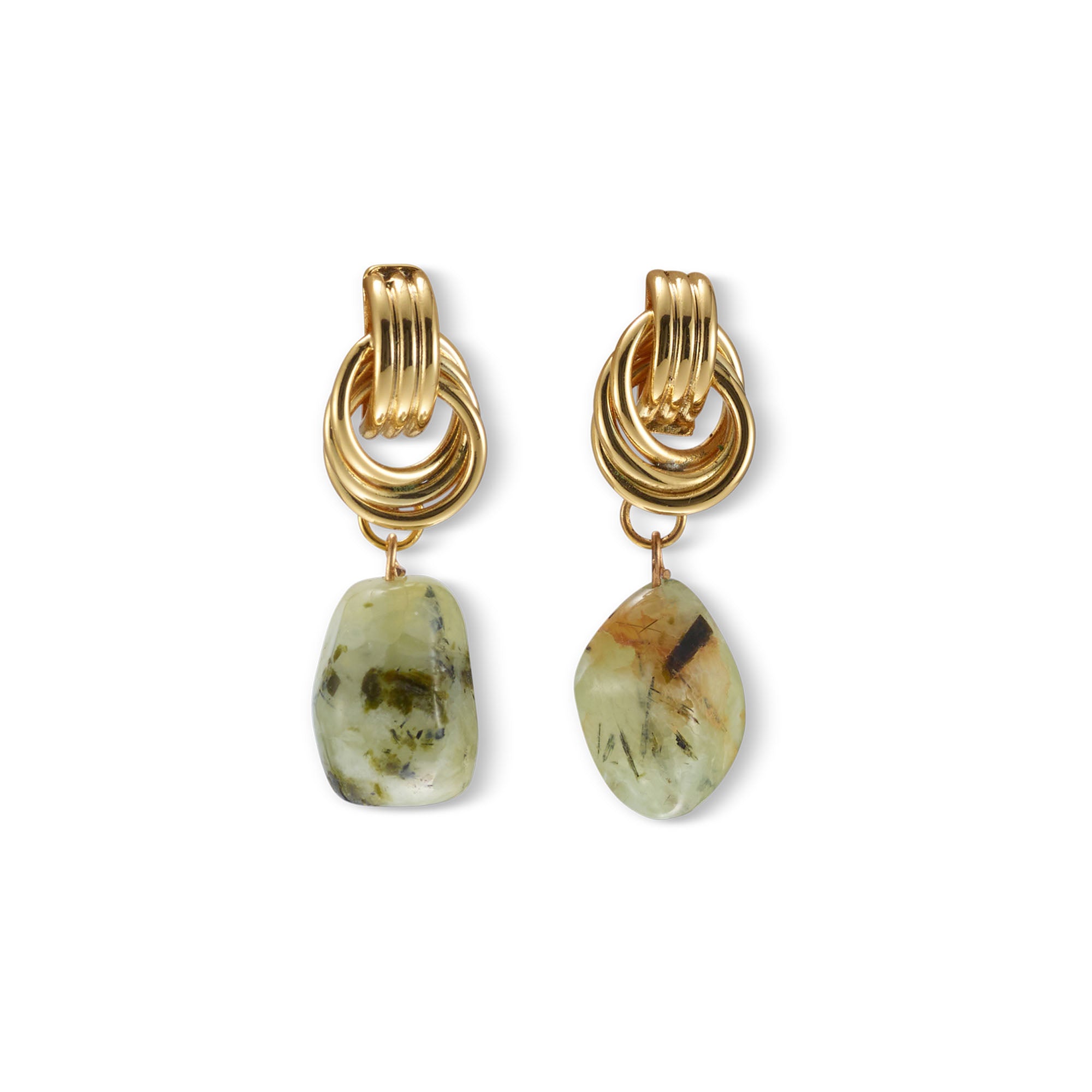 Brielle Knot Stone Drop Earrings for Women - Elegant Bohemian Dangle Jewelry for Party, Wedding & Everyday Wear