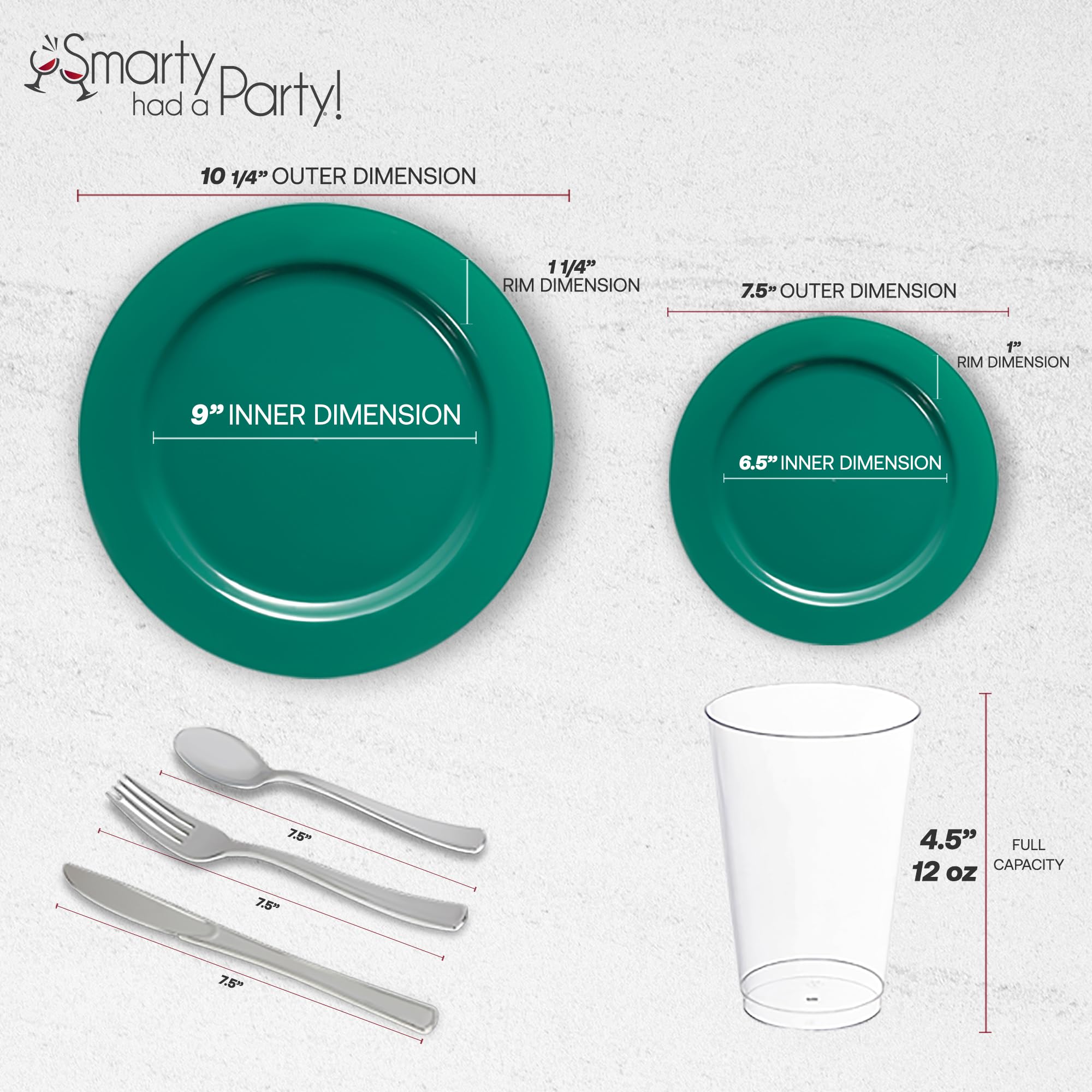 Eco-Friendly Combo Plate Set for Wedding - 120-Piece Green Disposable Dinnerware Value Pack | Perfect for Weddings, Parties & Large Gatherings