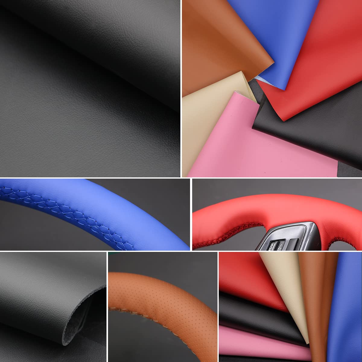 Premium Custom Fit Leather Steering Wheel Cover for BMW X5 M (E70) & X6 M (E71) 2010-2014 - Hand Stitched Luxury Car Accessory for Enhanced Grip & Comfort - Perfect for Daily Commute & Road Trips