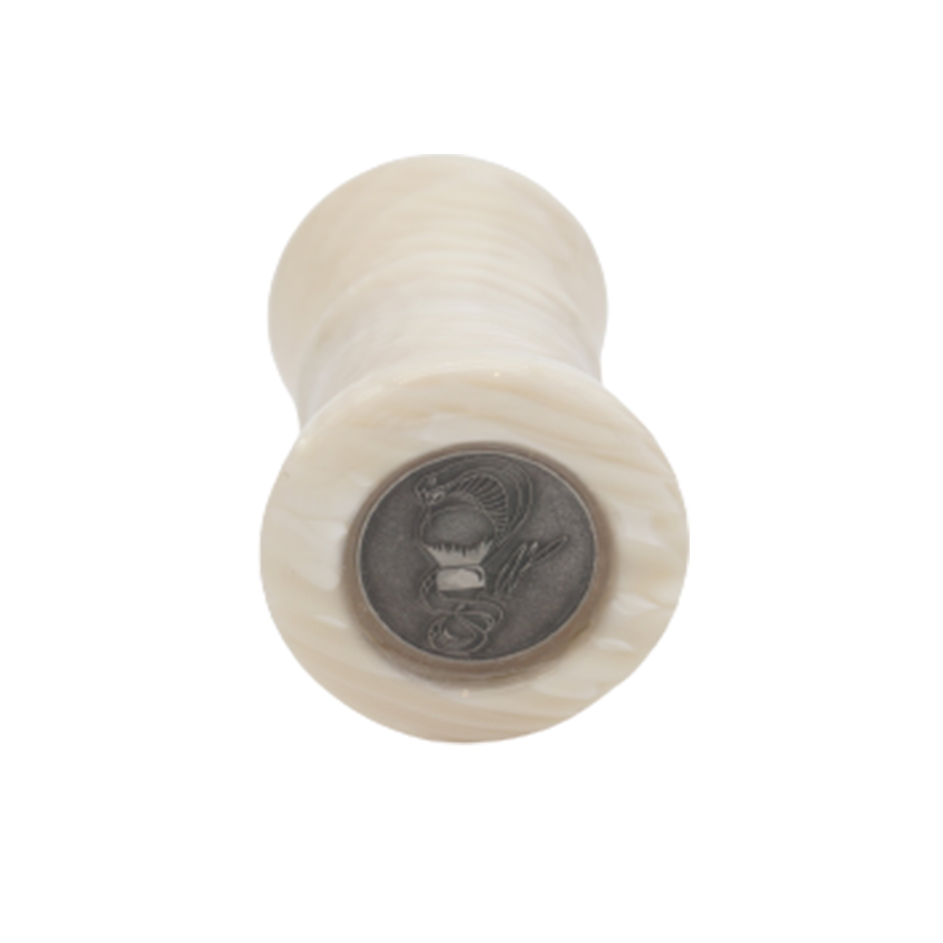 Ivory Snakeskin Handmade Shaving Brush Handle for Men - Premium 24mm & 26mm Knot Replacement - Perfect for Wet Shaving, Barber Shop & Grooming Gifts