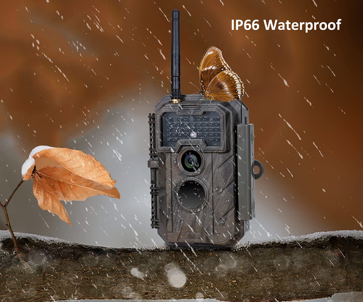 GardePro E7 WiFi Trail Camera 32MP 1296P HD - Wireless Game Camera with Night Vision up to 100ft, Motion Activated Waterproof Hunting Camera - Perfect for Wildlife Monitoring, Deer Hunting & Outdoor Security Surveillance