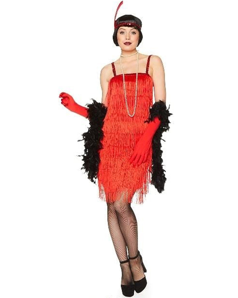 Vintage 1920s Red Flapper Dress for Women - Roaring 20s Gatsby Costume - Perfect for Halloween, Themed Parties & Jazz Age Events