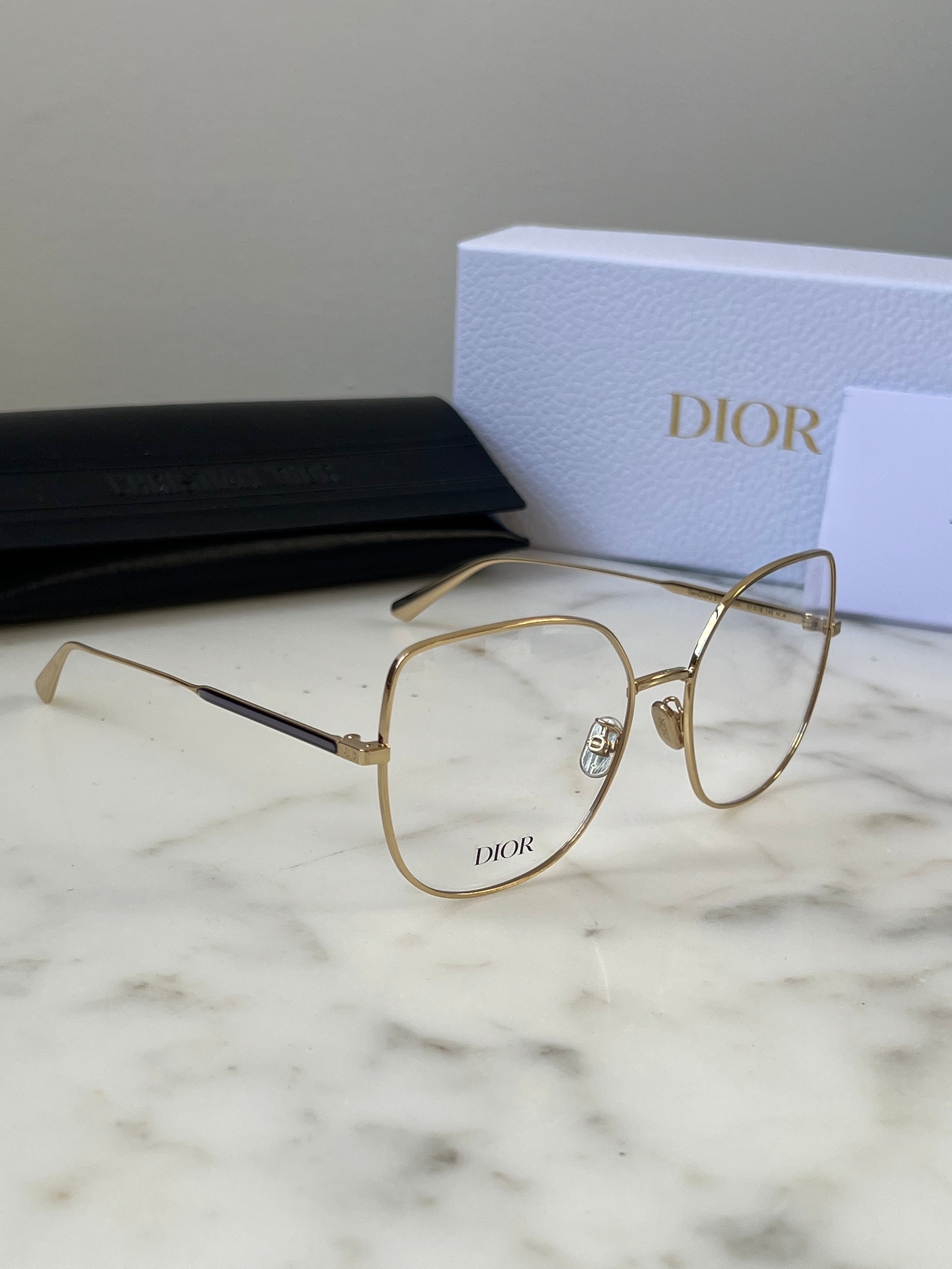 Dior GemDiorO B1U Gold Sunglasses for Women - Luxury Designer Shades for Fashion & Outdoor Activities