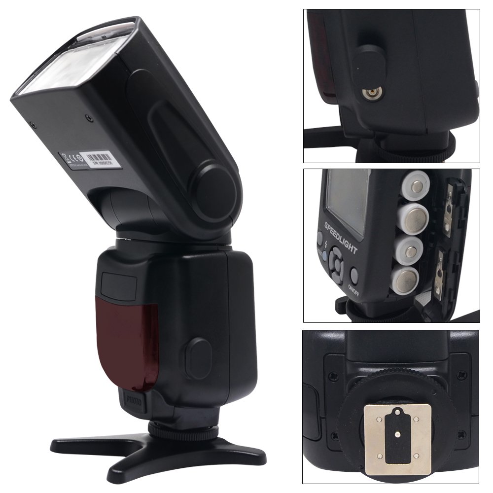 Professional VD-930 Universal Manual Speedlite Flash for Canon Nikon Panasonic Olympus Fujifilm Pentax DSLR Cameras - Hot Shoe Compatible with LCD Display - Perfect for Portrait, Wedding & Studio Photography