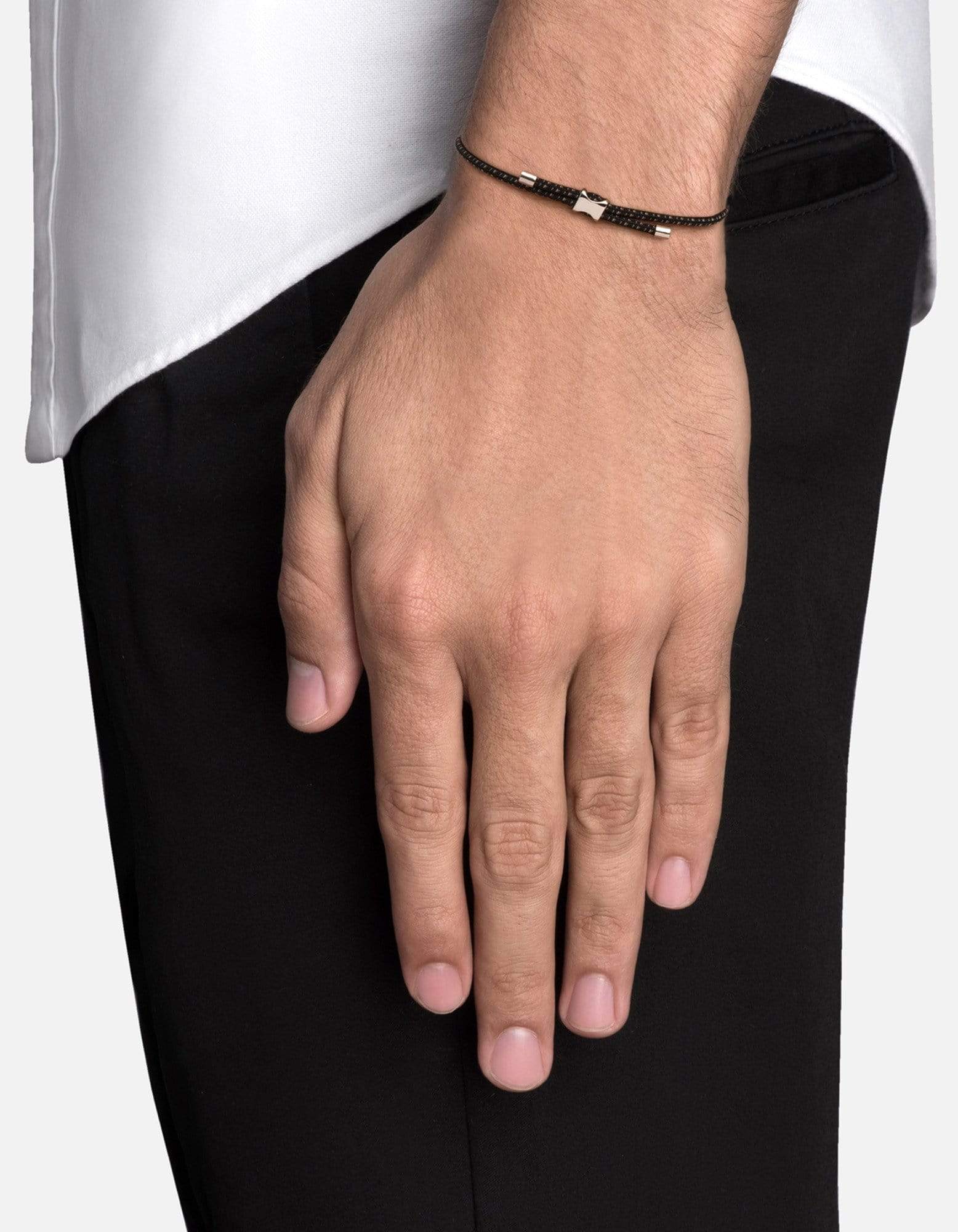 Orson Pull Bungee Rope Bracelet - Sterling Silver Adjustable Stretch Bracelet for Men & Women - Perfect for Outdoor, Travel & Everyday Wear