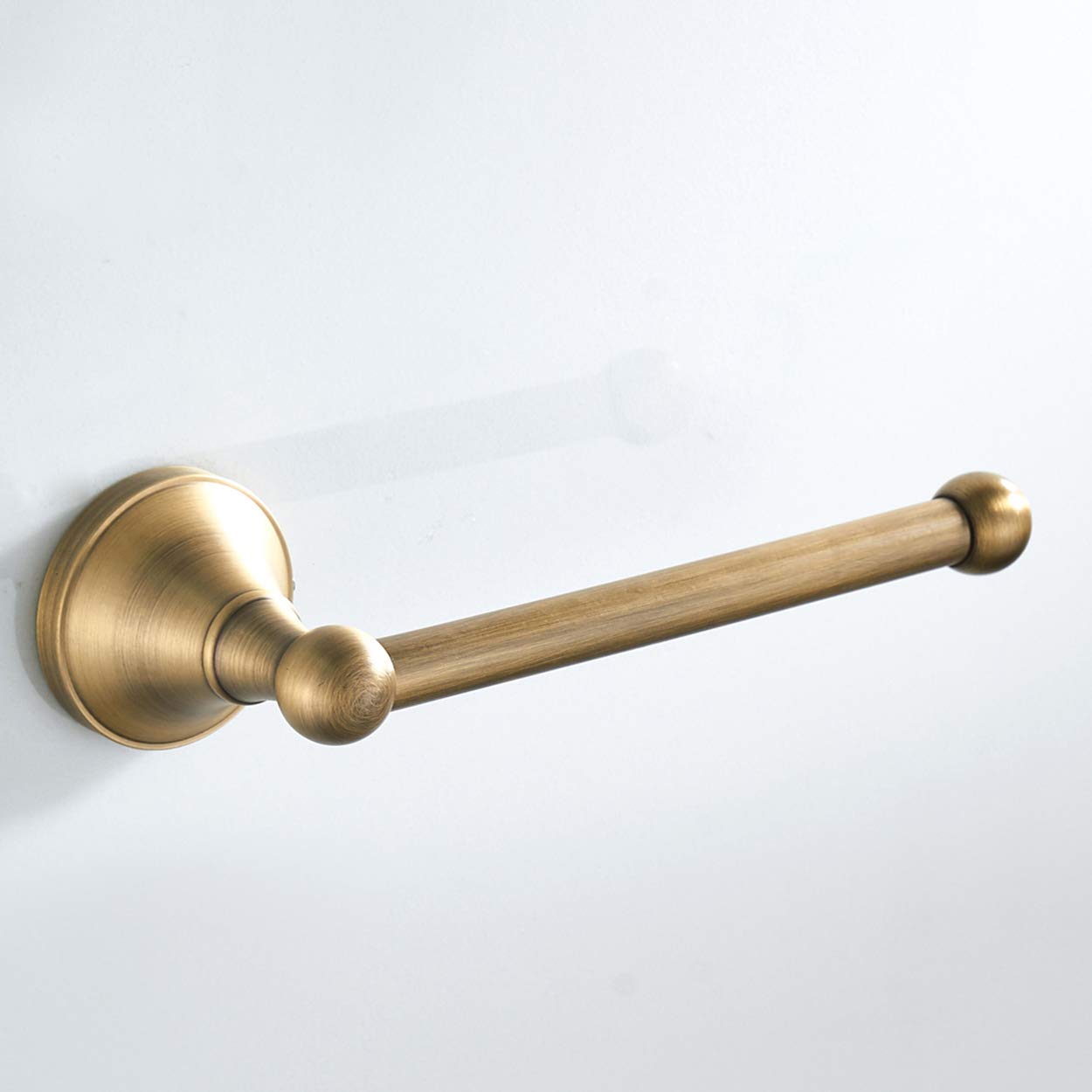 Antique Brass Wall Mounted Toilet Paper Holder & Towel Hook Set - Brushed Bronze Bathroom Accessories for Home Decor and Space Saving Organization