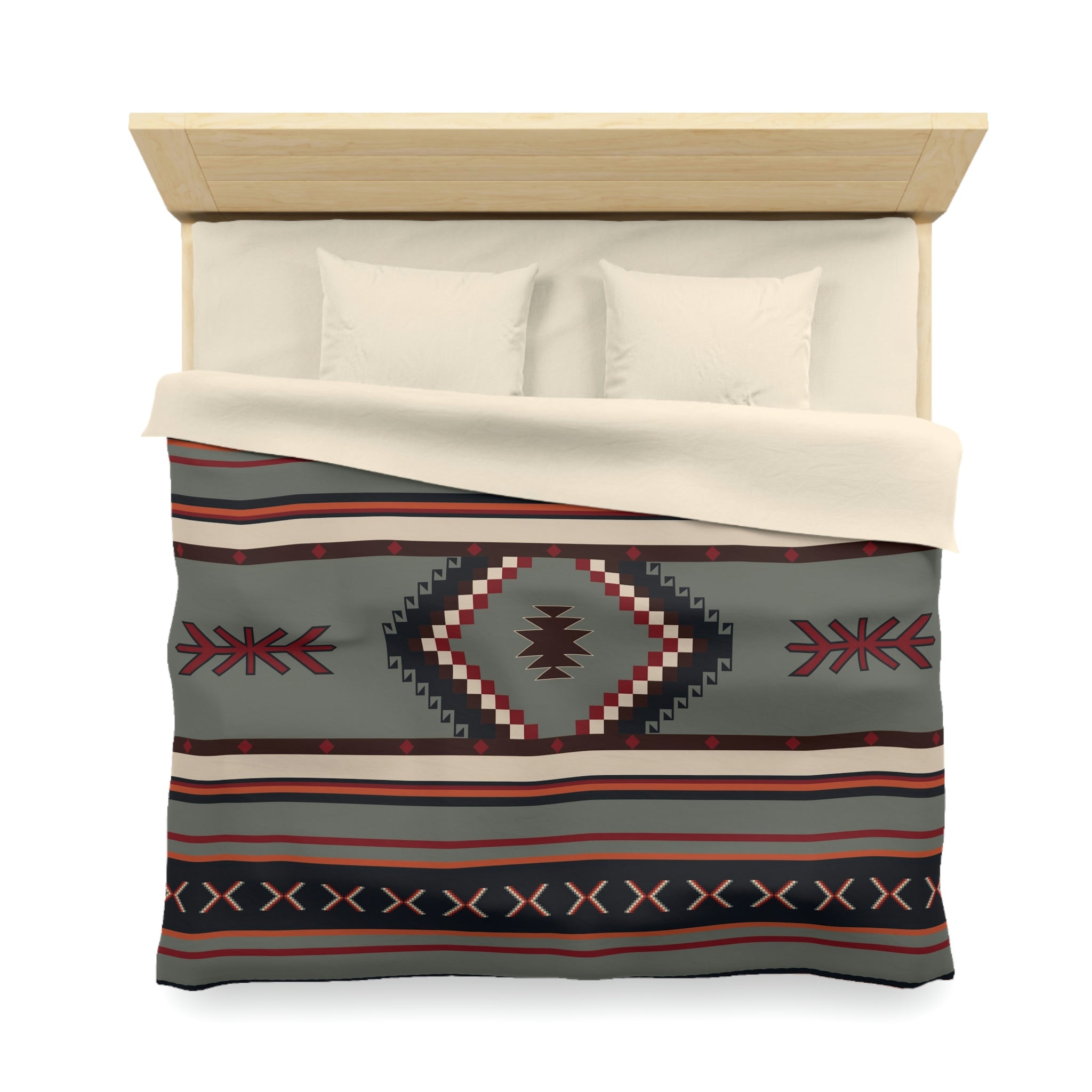 Mohave Desert Microfiber Duvet Cover Set - Southwestern Style King/Queen Bedding - Soft Breathable Comforter Cover for Southwest Home Decor & Desert Themed Bedroom