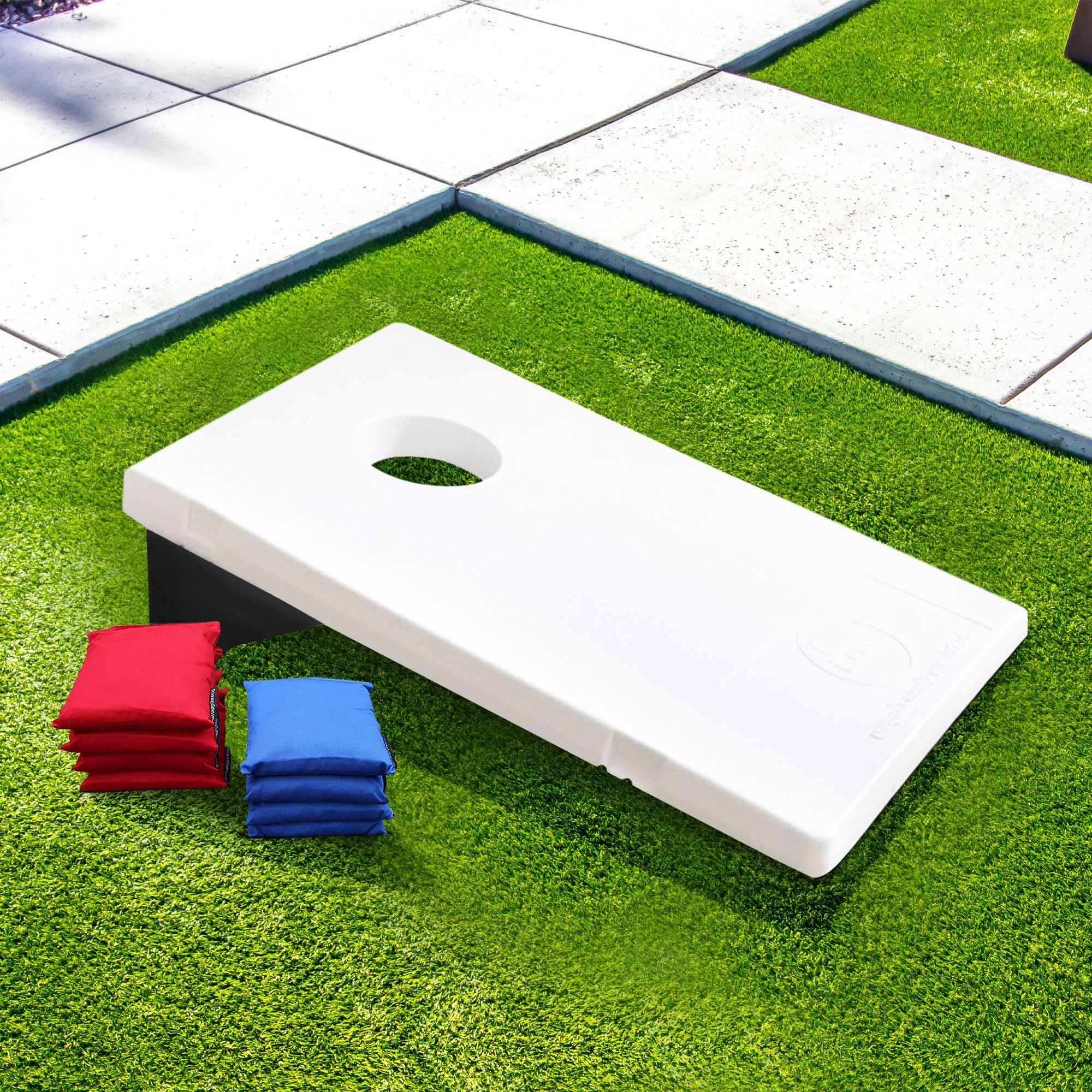 All-Weather Cornhole Game Set - 2 Target Boards & 8 Bean Bags for Indoor/Outdoor Use - Perfect for Backyard BBQs, Tailgating, and Family Gatherings
