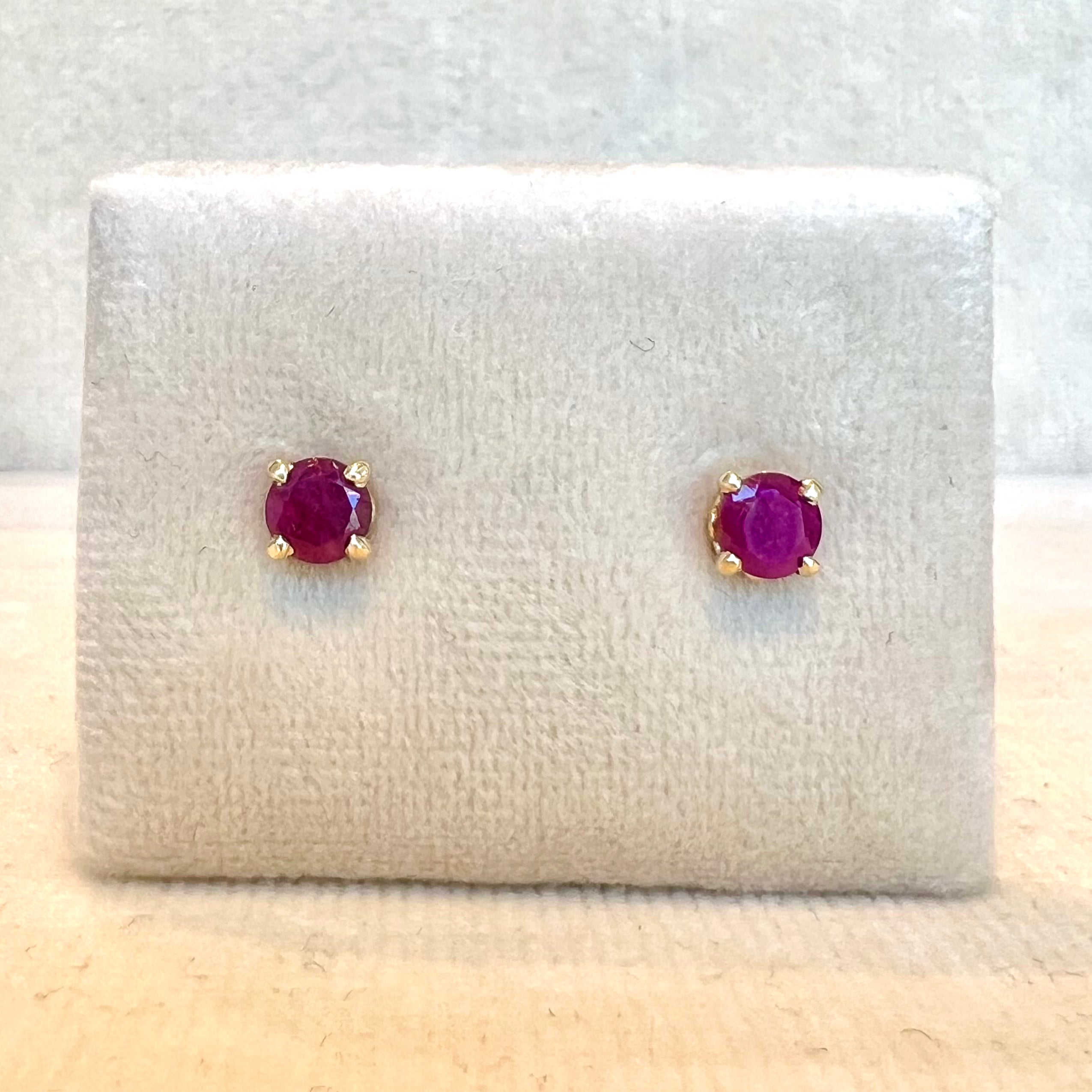 14K Gold Precious Stone Stud Earrings for Women - Dainty & Elegant Jewelry Gift for Birthdays, Anniversaries & Everyday Wear