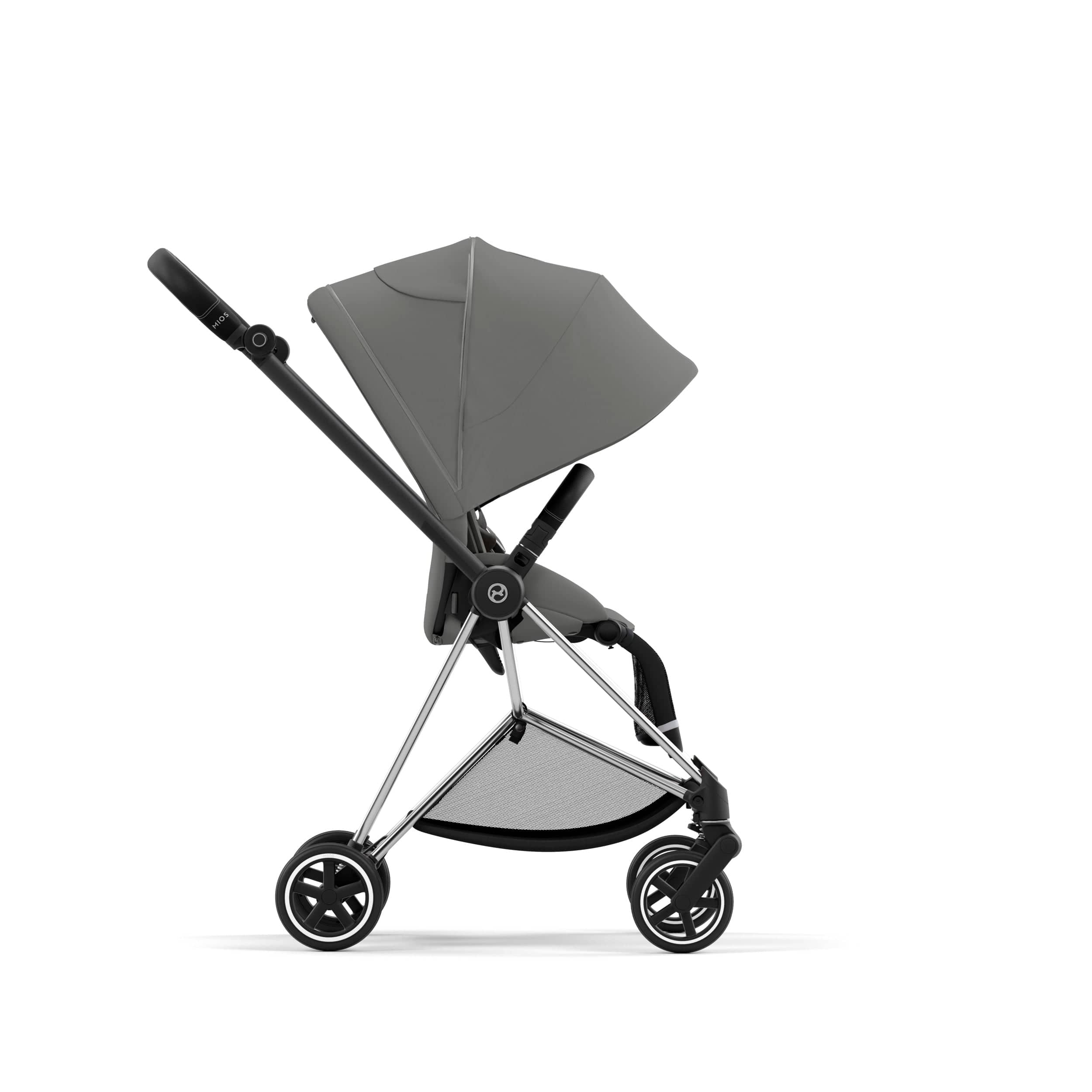Cybex Mios 3 Complete Stroller - Lightweight Compact Baby Stroller with Reversible Seat, Chrome/Black | Perfect for City Travel & Everyday Use