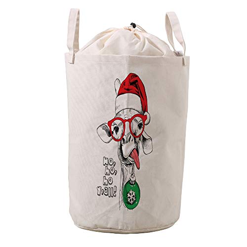 Christmas Giraffe Red Santas Hat