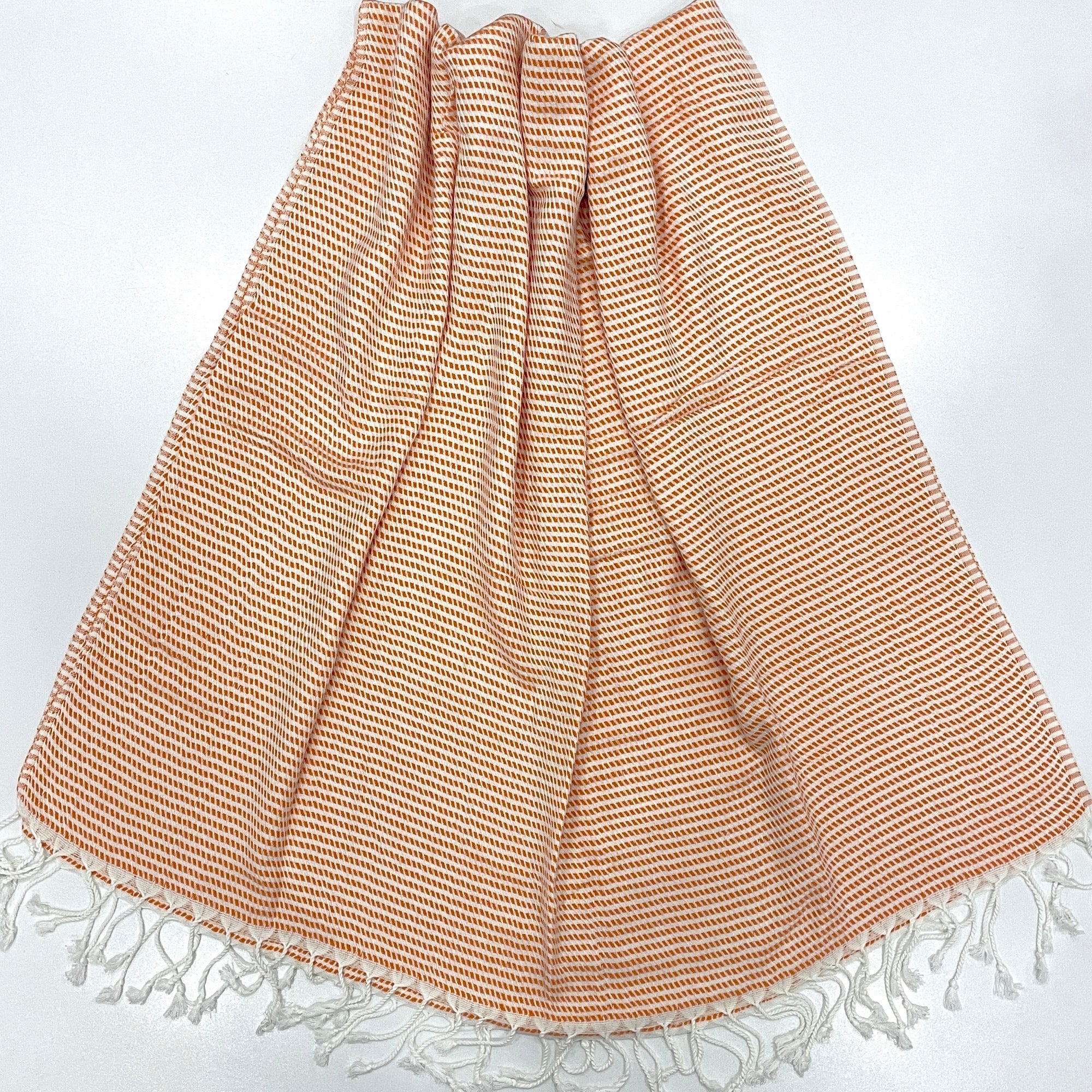 Premium Turkish Cotton Bamboo Towel - Soft & Absorbent Bath & Beach Towel - Orange - Perfect for Spa, Yoga, Travel & Poolside Relaxation