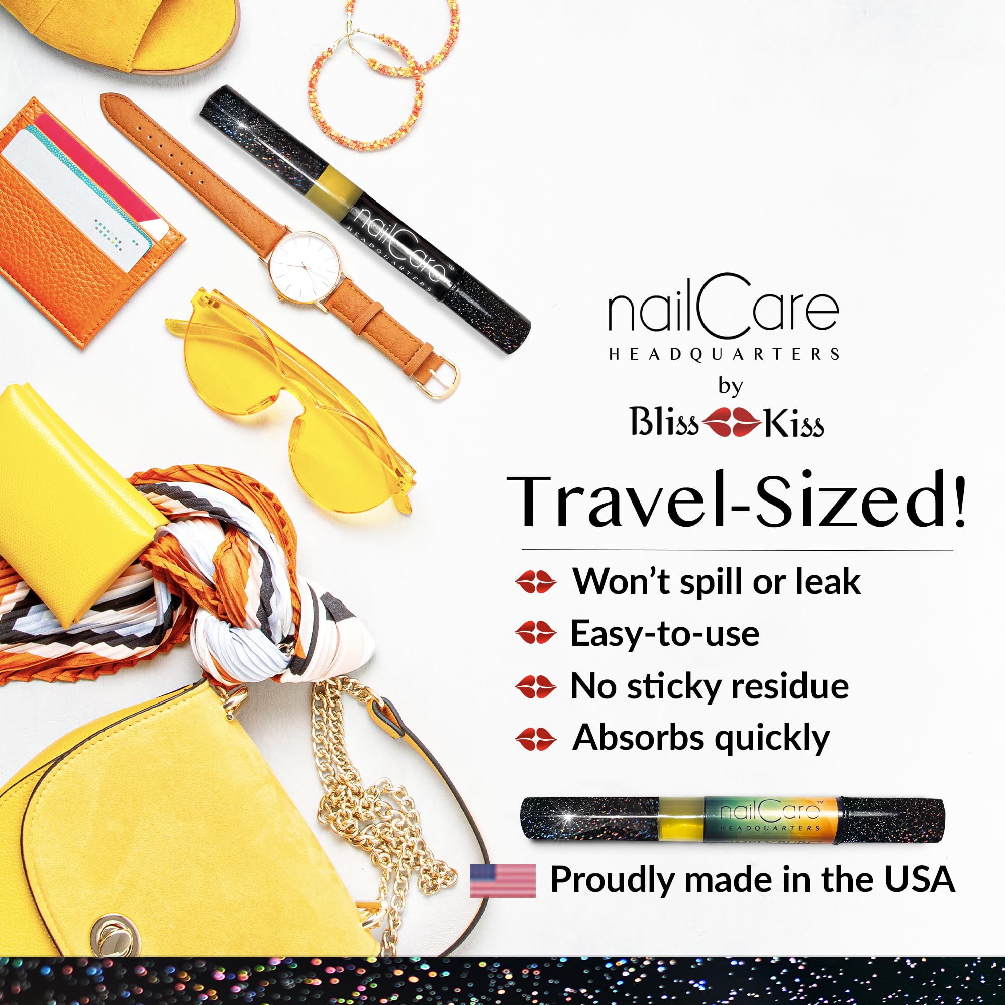Cuticle Oil Pen for Nails - Nail Strengthener & Growth Serum with Jojoba Oil - Repair Damaged Nails & Hangnails - Mixed Fragrances Holographic Glitter Pens (4-Pack) - Perfect for Manicures, At-Home Nail Care & Gift Sets