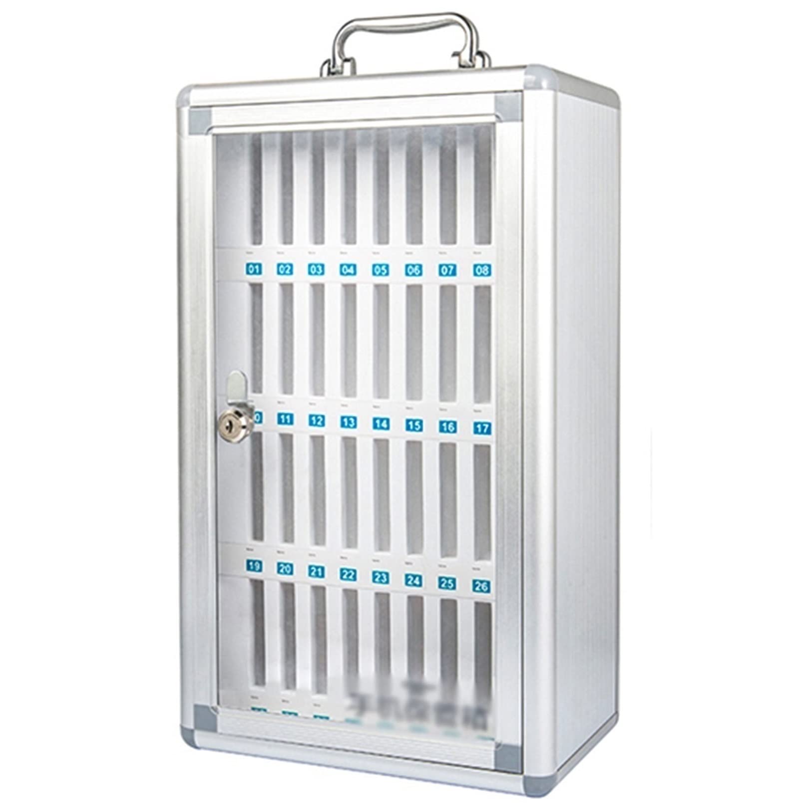 Aluminum Alloy Wall Mounted Cell Phone Lockers with Security Lock - Secure Storage Cabinet for Office, School, Car Rental & Workplace (24 or 36 Slots) - Ideal for Employee Phone Management, Classroom Device Storage & Rental Car Key Organization