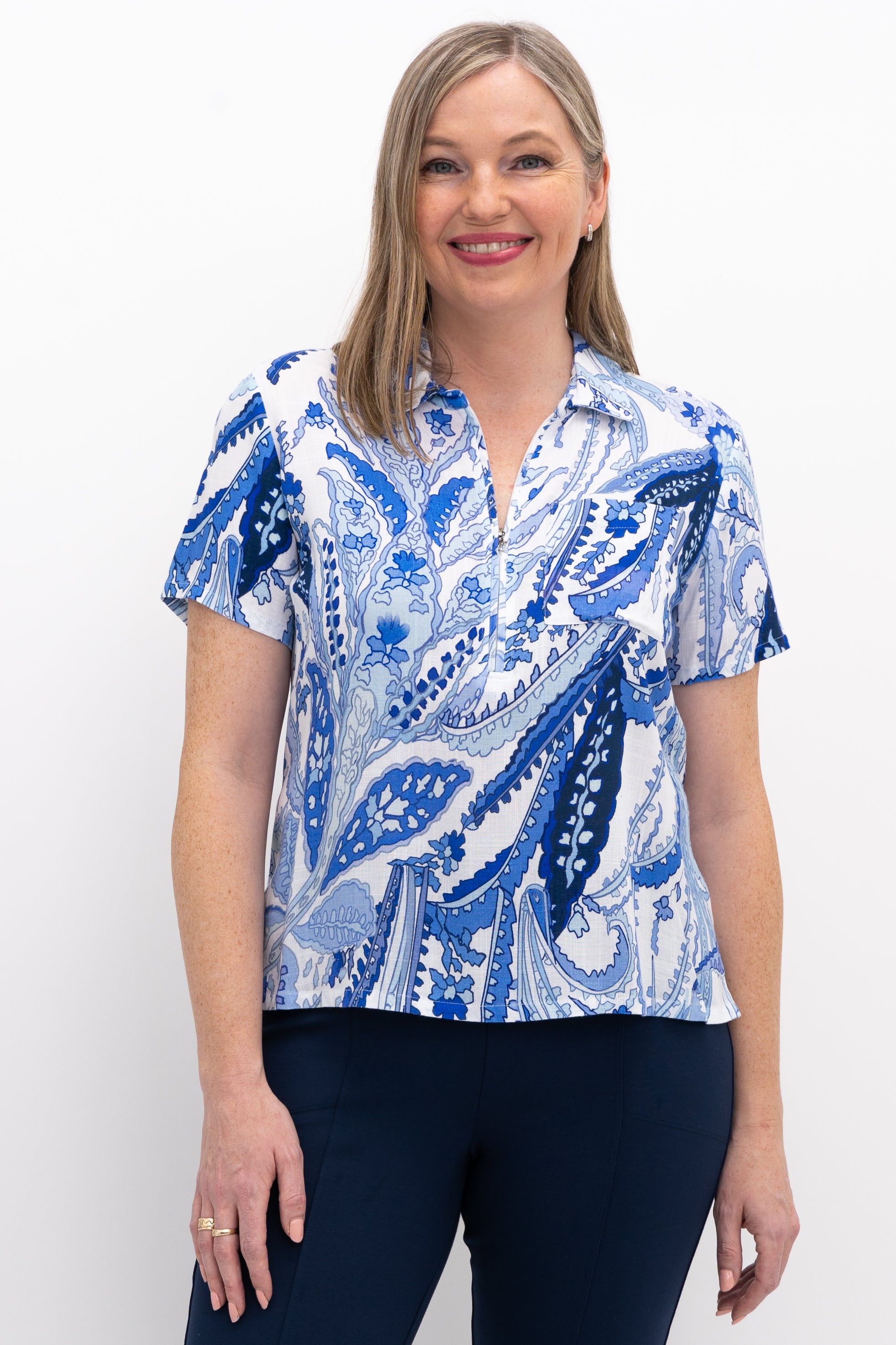 Radiant Linen Bamboo Top for Women - Breathable & Comfortable Summer Blouse for Casual Outings & Beach Wear